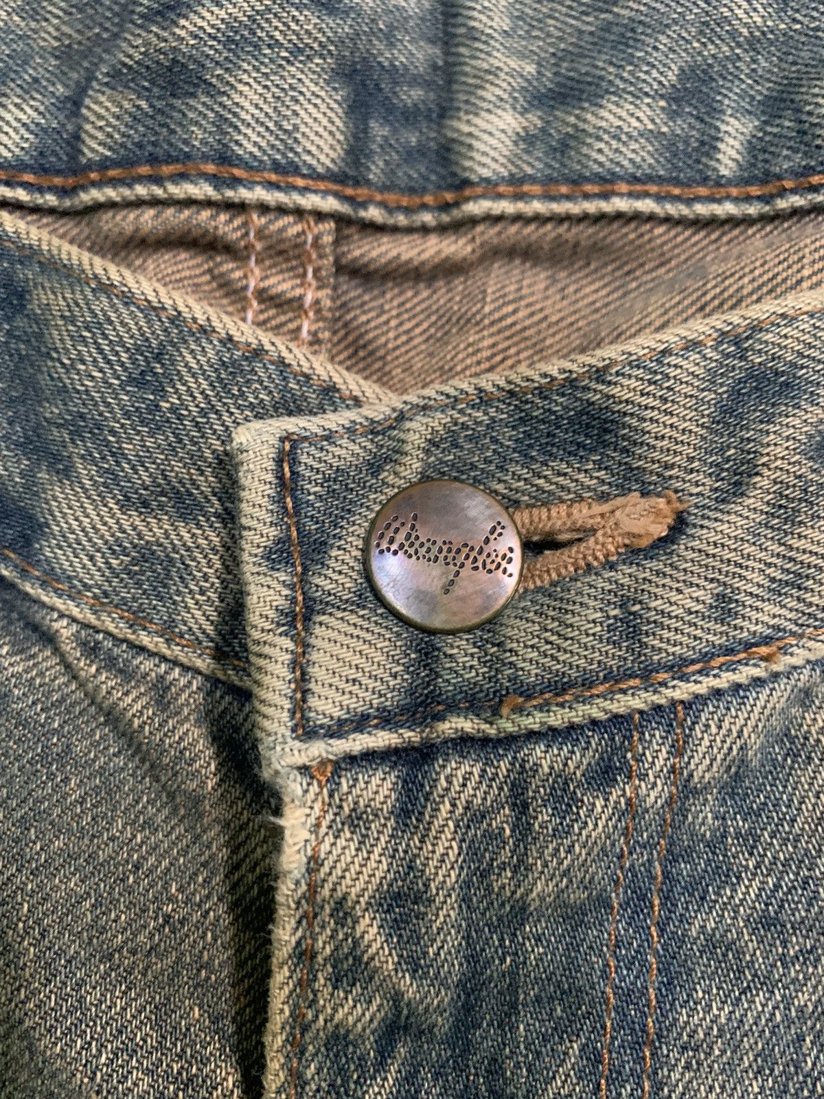 Kapital VINTAGE WRANGLER SELVEDGE BAGGY RUSTY DISTRESSED DENIM Size US 30 / EU 46 - 13 Thumbnail
