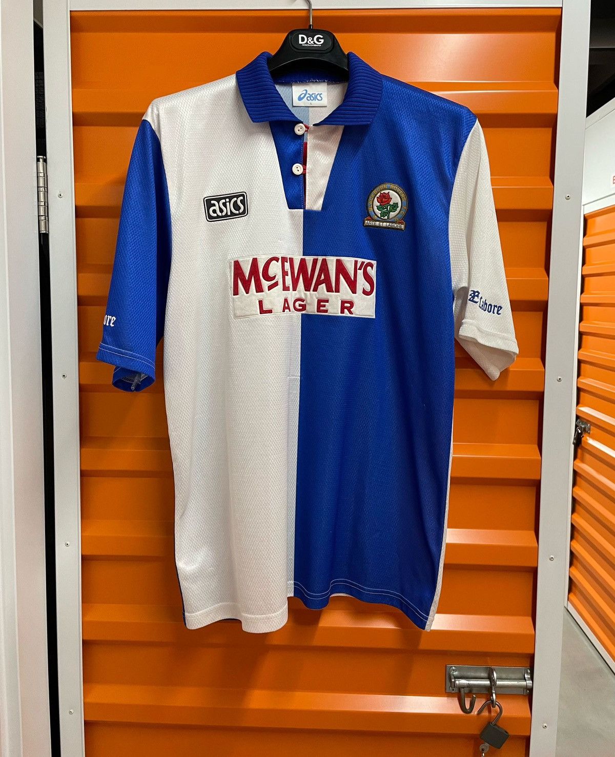 90's Vintage Asics Blackburn Rovers Soccer Jersey Tee