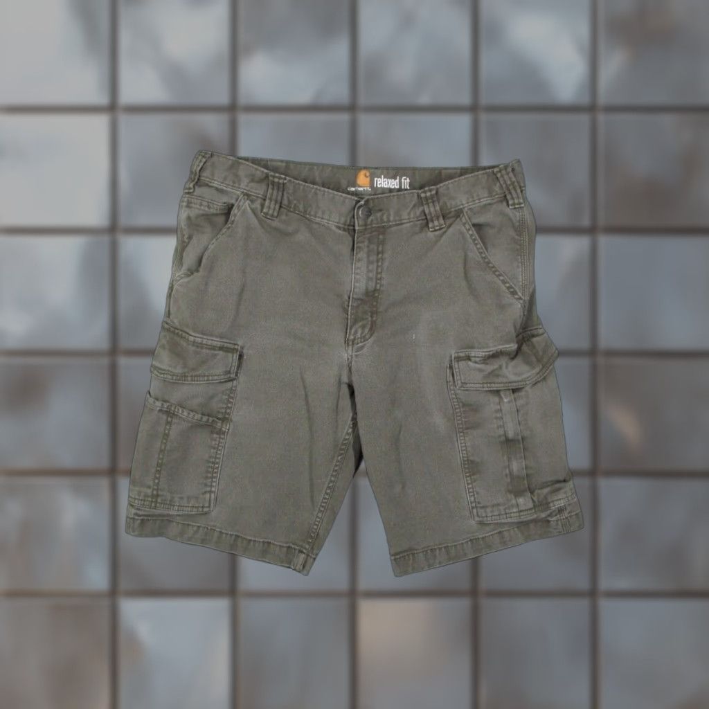 Carhartt CARHARTT Cargo Shorts Mens 34 Green Relaxed Fit Rugged Flex 10" Workwear Vintage: No Size US 34 / EU 50 - 1 Thumbnail