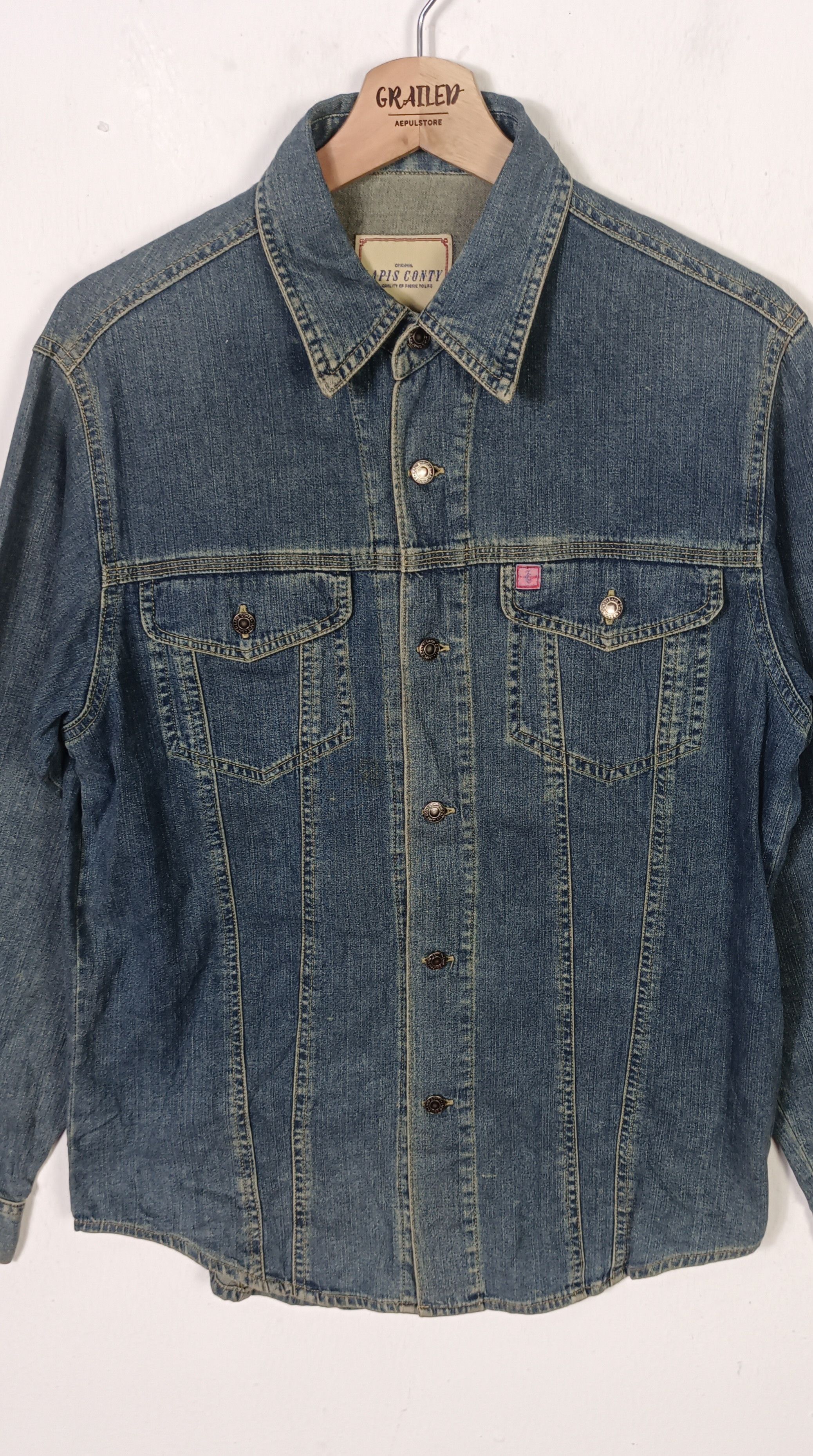 Japanese Brand Lapis Conty Denim Jacket Size US M / EU 48-50 / 2 - 3 Thumbnail