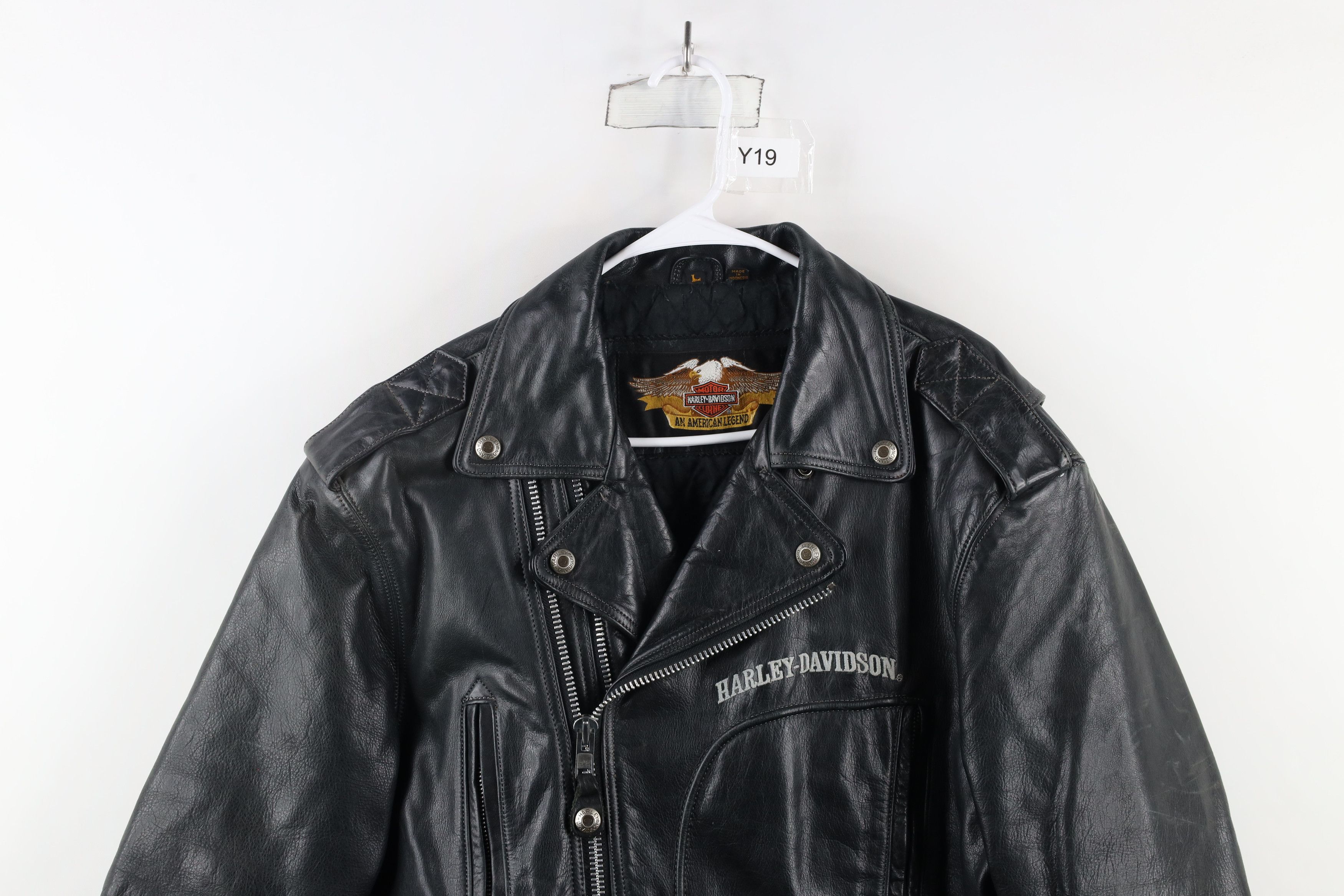 Harley Davidson × Vintage Vintage 90s Harley Davidson Leather Motorcycle Jacket Size US L / EU 52-54 / 3 - 2 Thumbnail