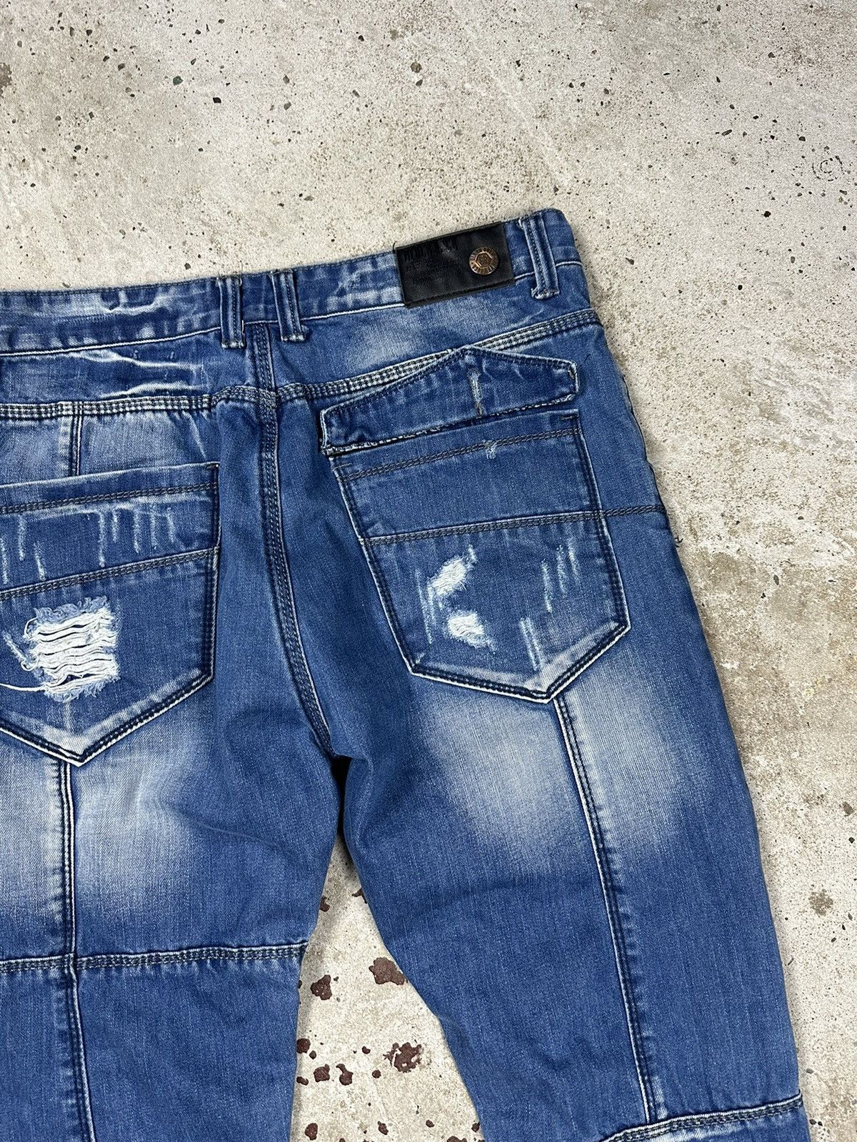 If Six Was Nine × Vintage Vintage Y2K Cargo Distressed Reworked Denim Pants Jeans Size US 32 / EU 48 - 13 Thumbnail
