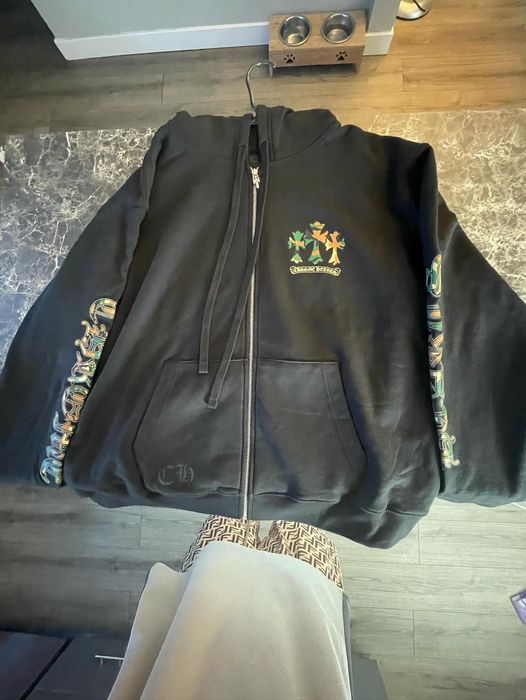 Chrome Hearts Camo Triple Cross Horseshoe Zip-up