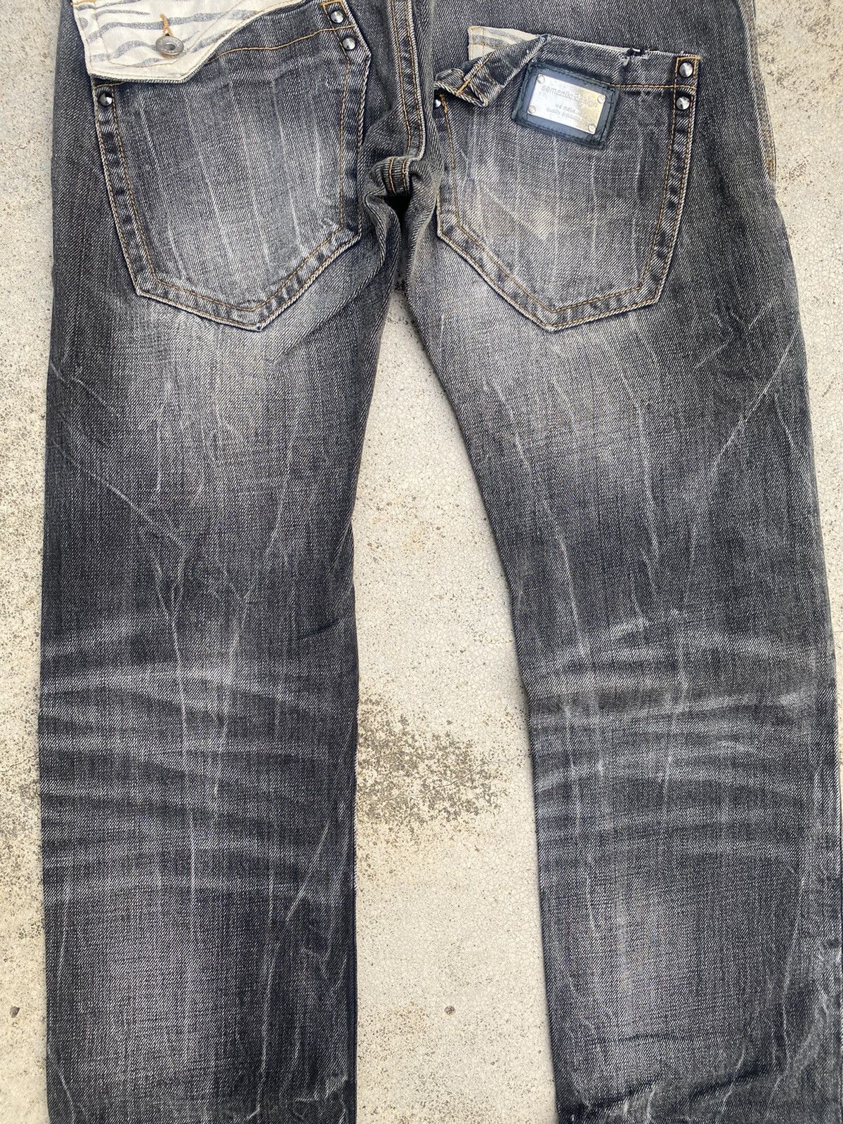 If Six Was Nine Japanese Brand Semantic Clawmark Straightcut Denim Jeans Size US 31 - 19 Thumbnail