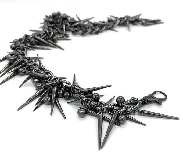 Japanese Brand Retro punk streetweary y2k spike pants pocket wallet chain Size ONE SIZE - 4 Thumbnail