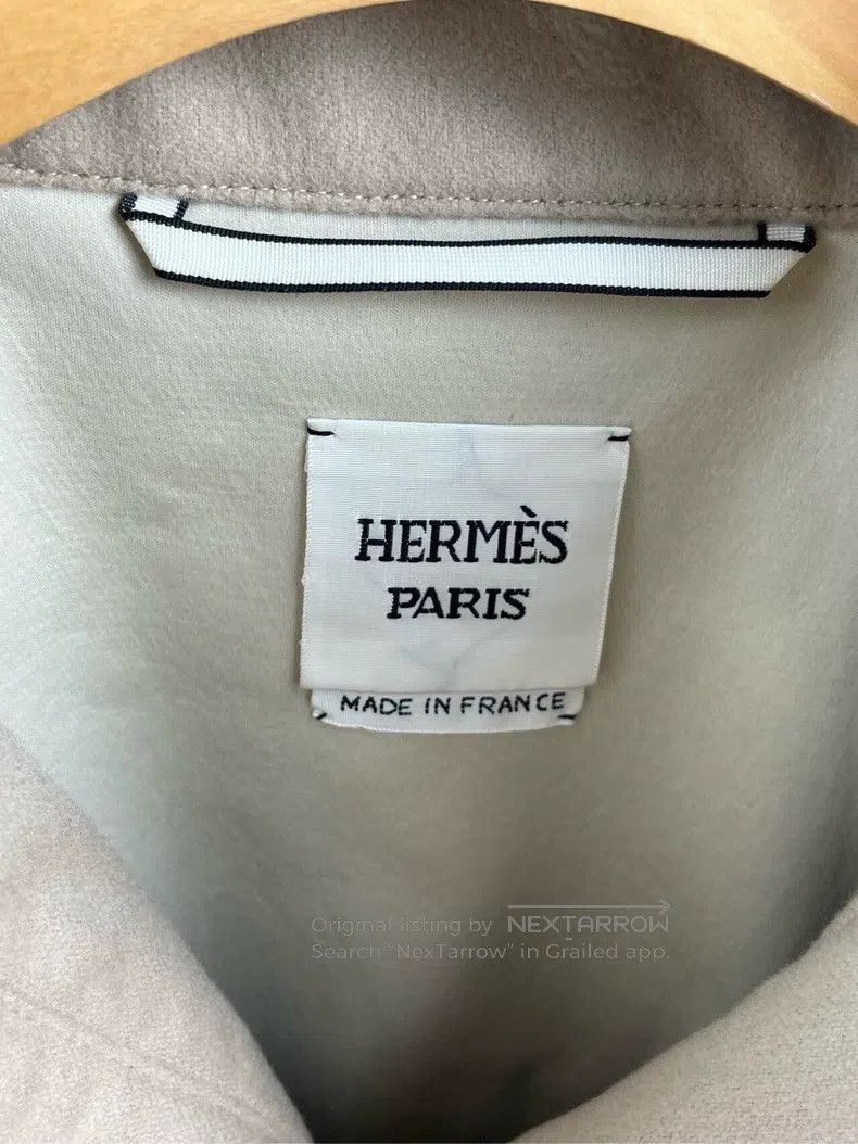 Hermes Hermes Khaki Metal Buckle Logo Short Sleeve Dress Size XXS / US 00 / IT 34 - 4 Thumbnail