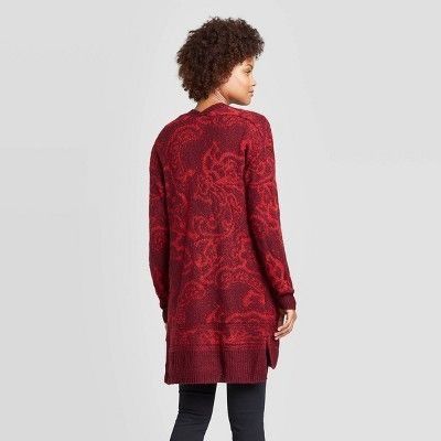 Other Women's Jacquard Long Sleeve Open Cardigan - Knox Rose Red, Size S / US 4 / IT 40 - 2 Thumbnail