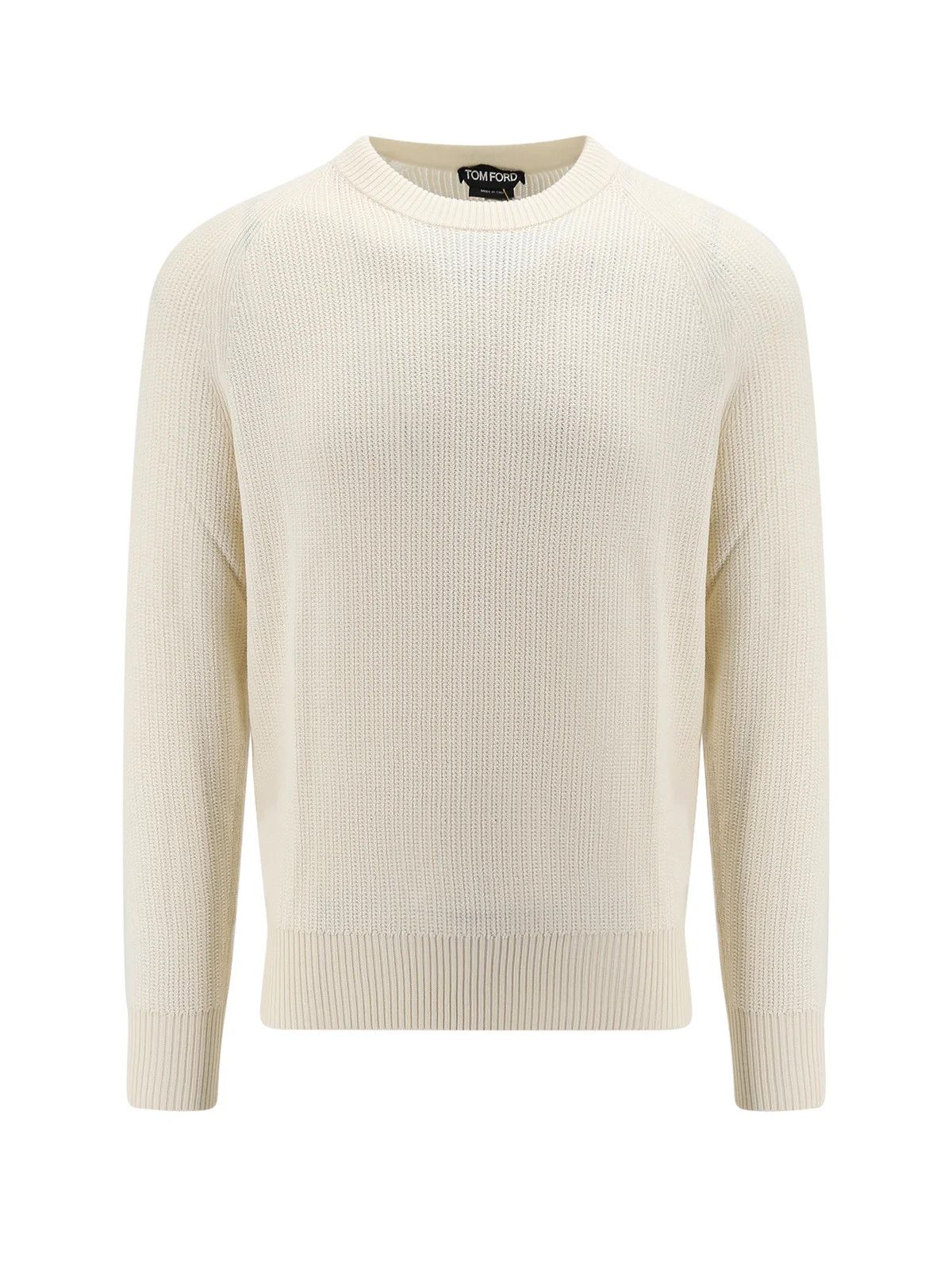 Tom Ford o1w1db10125 KCL023 Crewneck Sweater in White Size US L / EU 52-54 / 3 - 1 Thumbnail