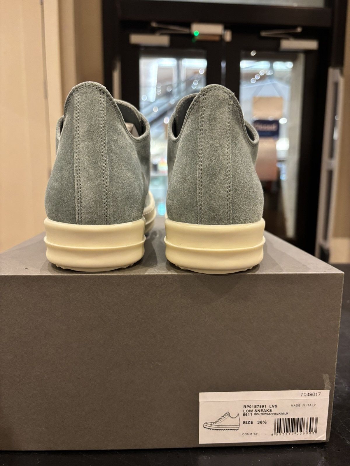 Rick Owens Rick Owens Ramones Low ‘Mouthwash/Milk’ Size US 6.5 / IT 36.5 - 3 Thumbnail