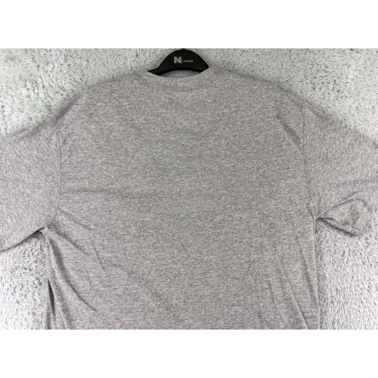 Adidas Adidas Shirt Men M Gray Spellout Logo Three Stripes Short Sleeve Crew Neck - T-Shirt, Cotton Blend, Jersey, Regular Fit Size US M / EU 48-50 / 2 - 7 Thumbnail