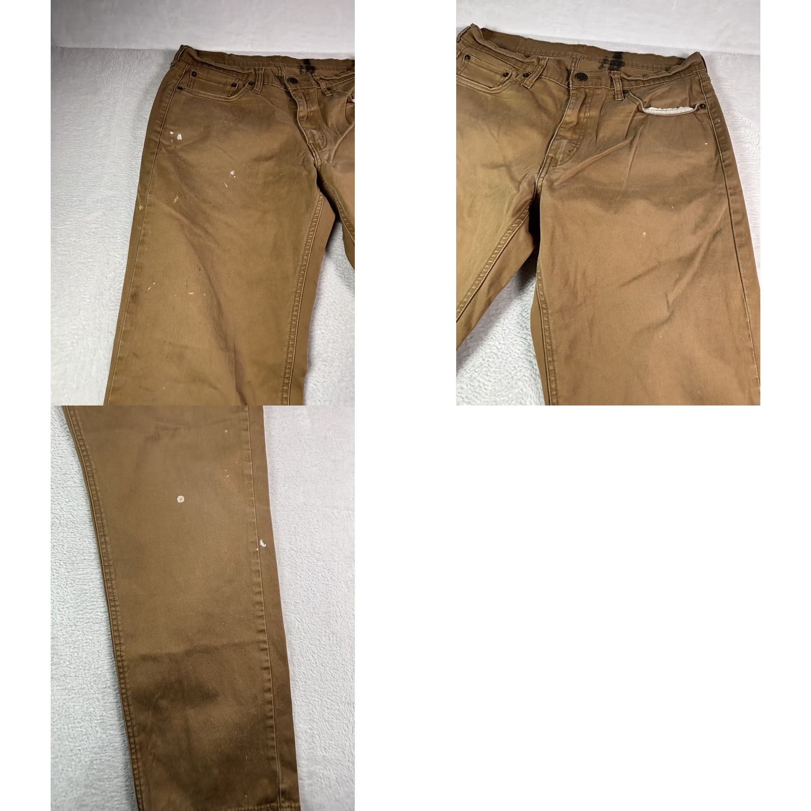 Levi's Levi's Jeans Mens 33x32 Brown Straight Leg Distressed Outdoor Workwear Denim Cotton 541 505 Grunge Mens Size US 33 - 10 Thumbnail