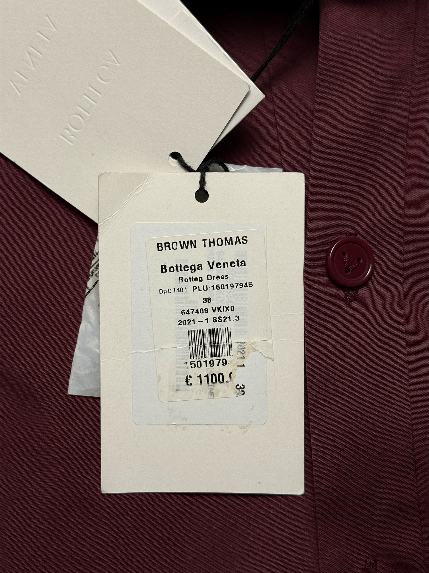 Bottega Veneta Bottega Veneta button-up midi wine dress Size XS / US 0-2 / IT 36-38 - 5 Thumbnail