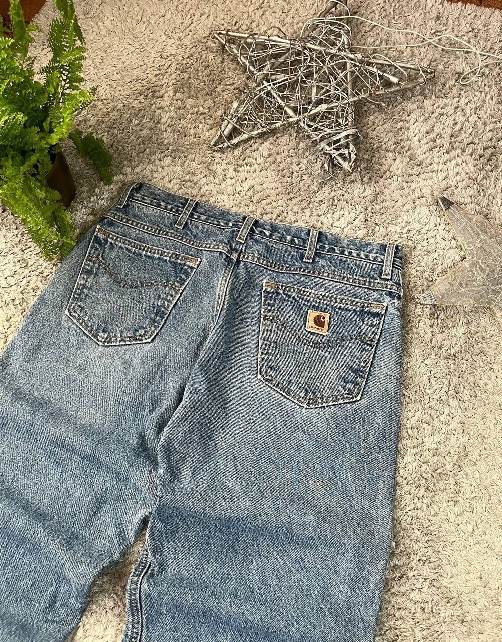 Carhartt × Vintage 90s Carhartt Jeans Vintage Streetwear Rare Logo Size US 34 / EU 50 - 2 Thumbnail
