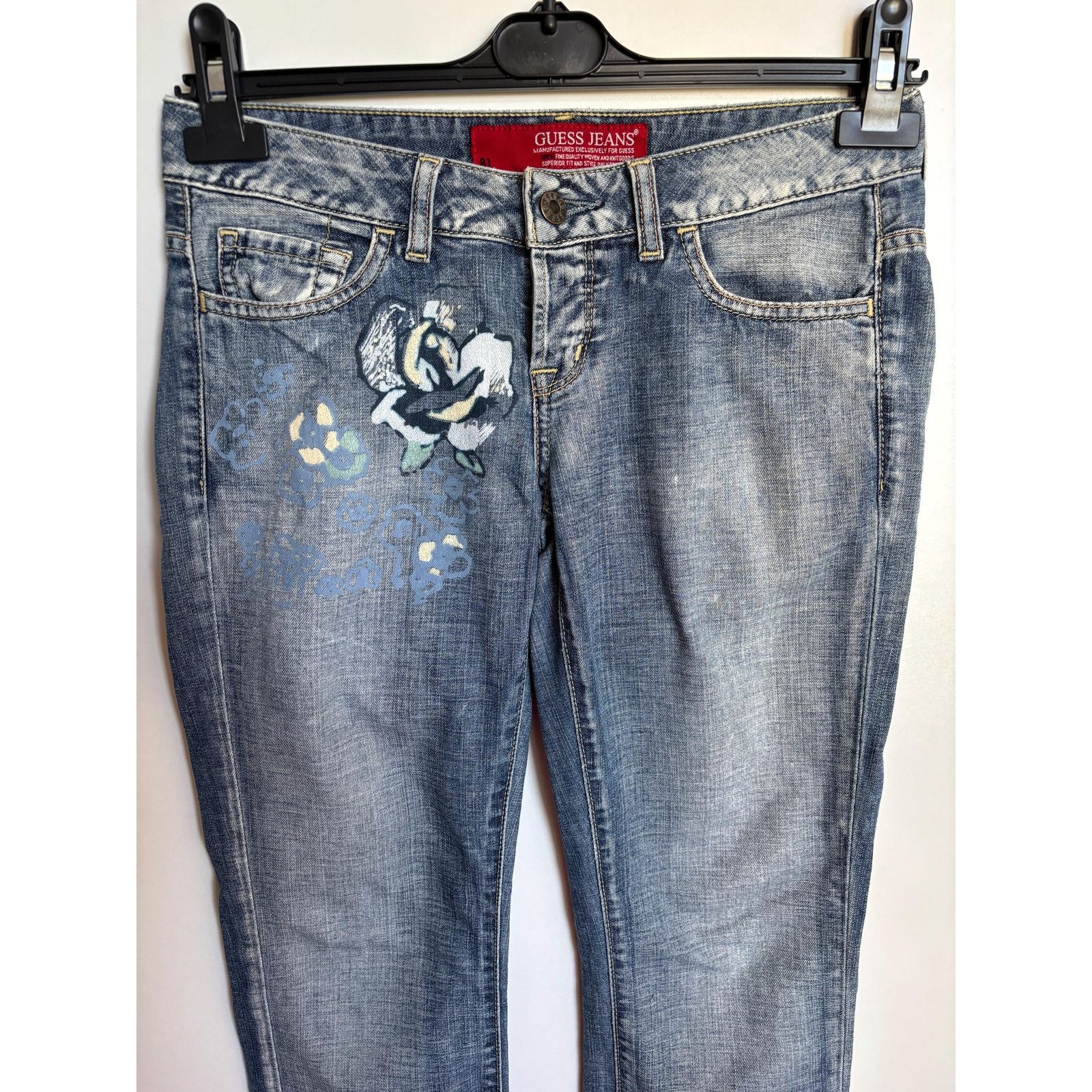 Guess × Vintage Vintage Guess Jeans 24W Floral Print Button Fly Y2K Archive Size US 26 / EU 42 - 1 Thumbnail