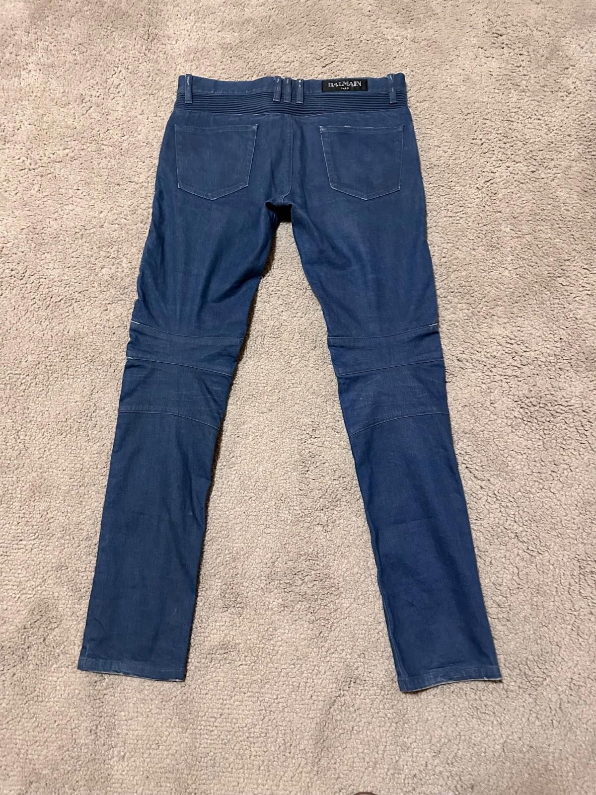 Balmain WOMENS BALMAIN SKINNY BIKER MOTO JEAN SIZE 31 Size 31" - 5 Thumbnail
