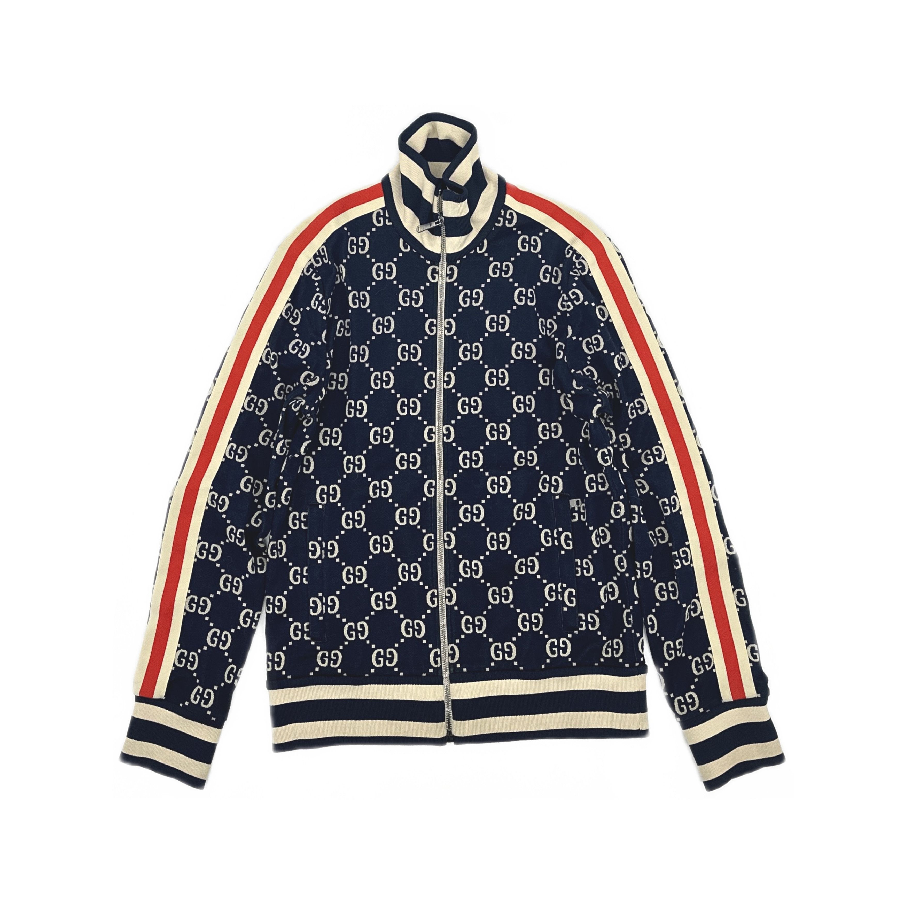 Gucci Gucci GG Jacquard Zip Track Jacket Size S Size US S / EU 44-46 / 1 - 1 Thumbnail