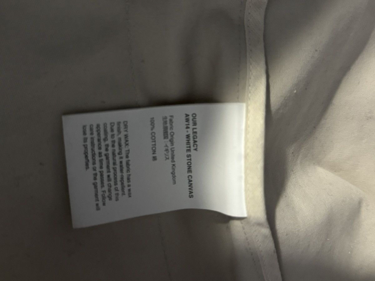 Our Legacy AW14 White Stone Canvas + Liner Size US S / EU 44-46 / 1 - 4 Thumbnail