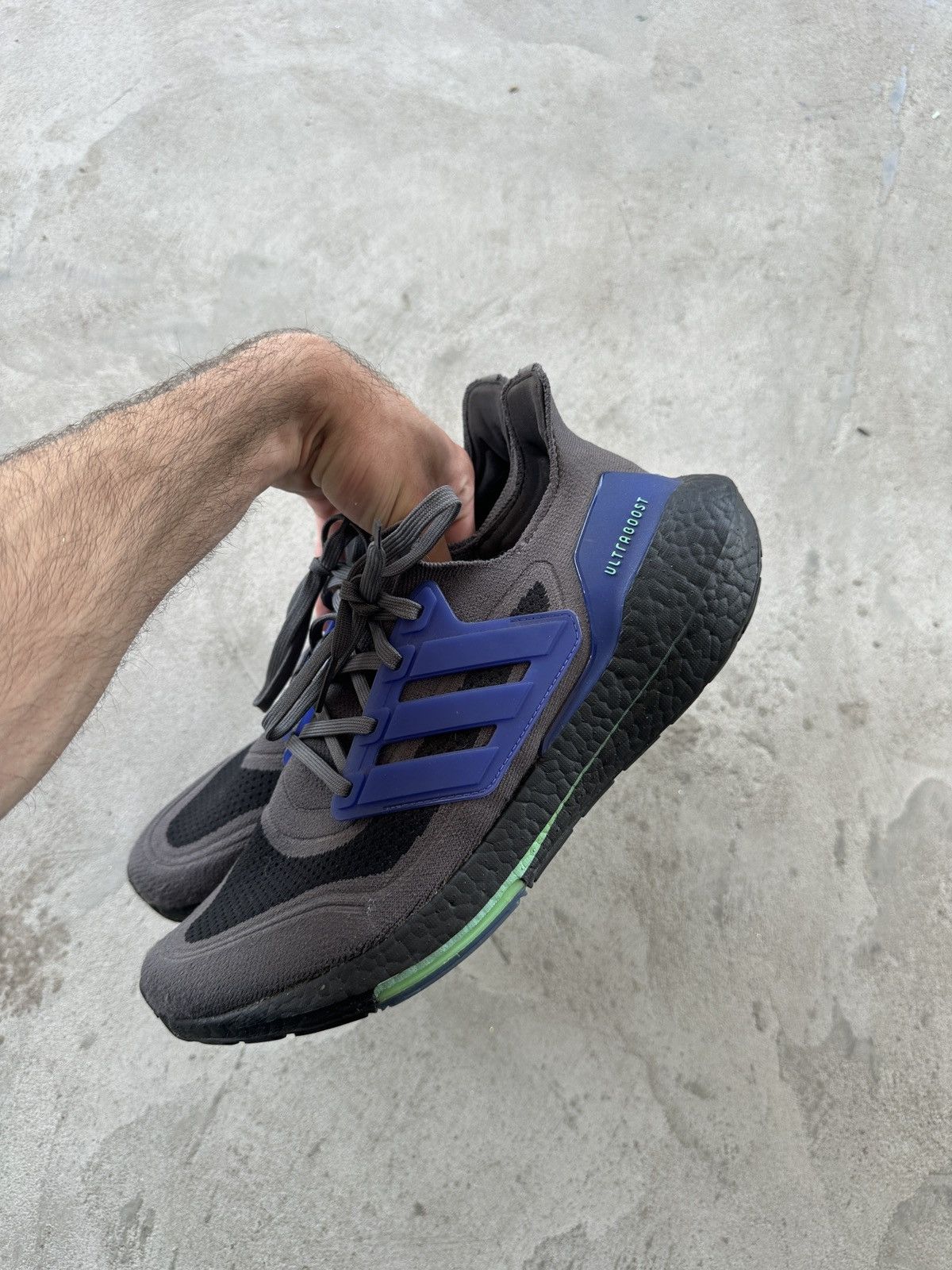 Adidas Adidas UltraBoost 21 Grey and Blue Men’s US10 Size US 10 / EU 43 - 5 Thumbnail