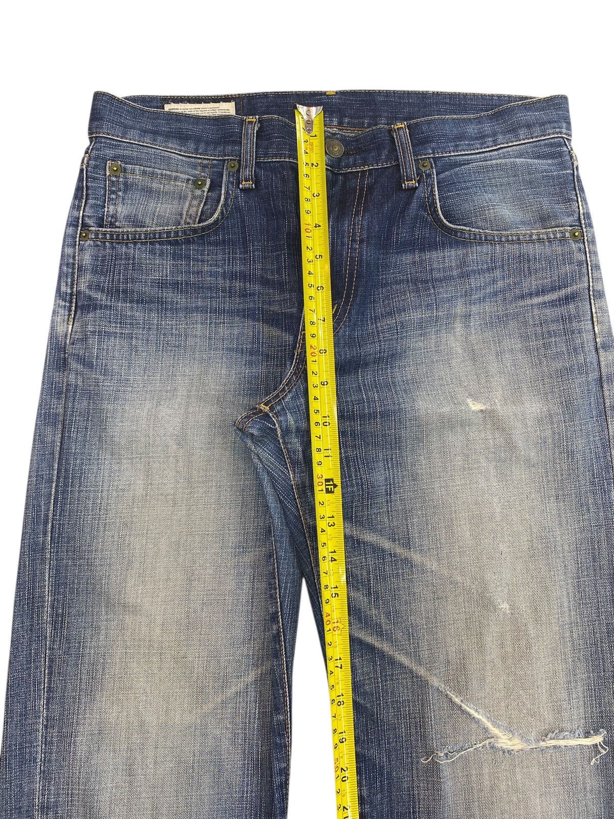 Edwin Edwin Whiskers Faded Wash Style Ripped Jeans Size US 32 / EU 48 - 6 Thumbnail