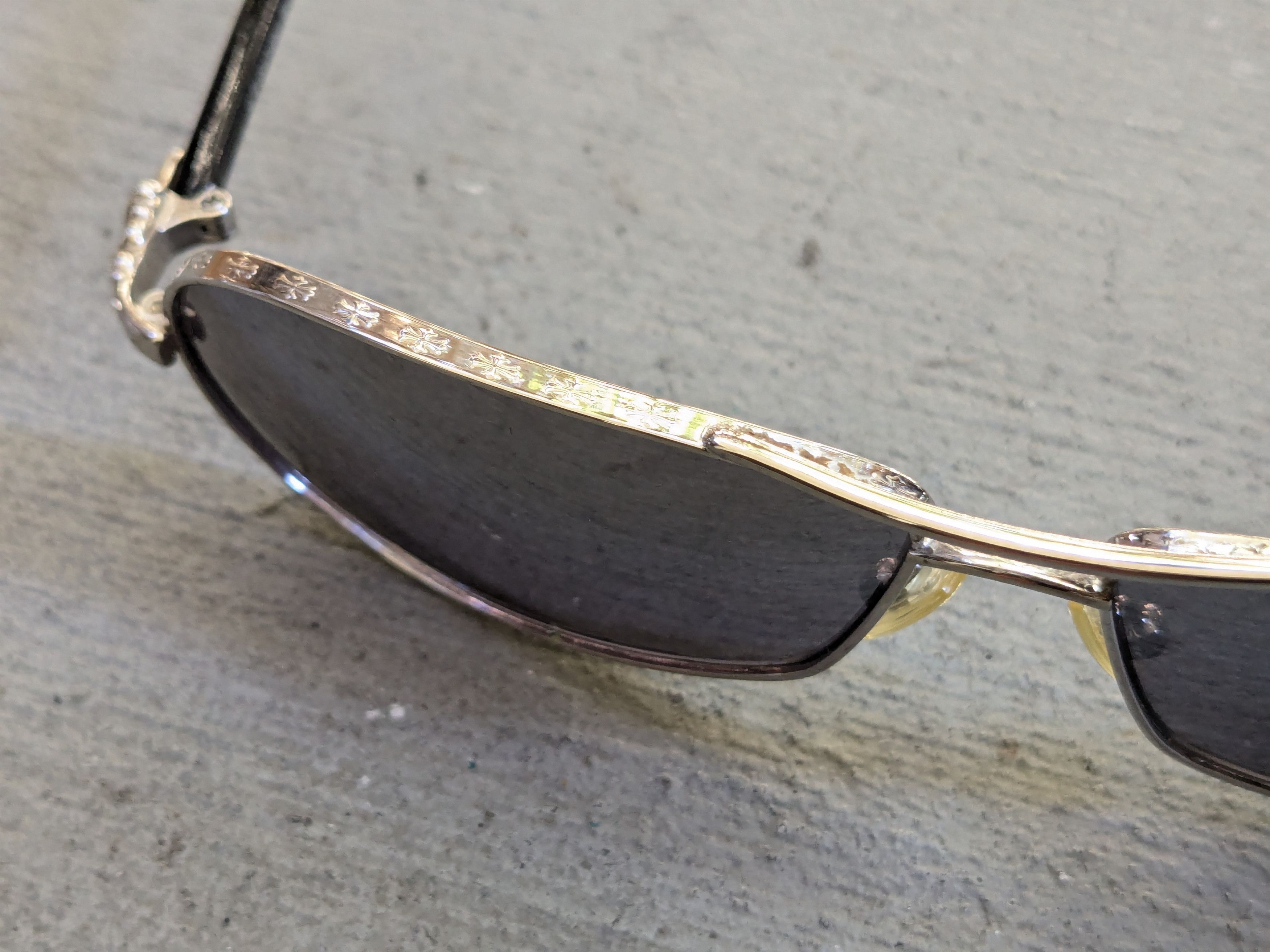 Chrome Hearts Chrome Hearts "Red" Sunglasses Black Silver Gray Aviator Size ONE SIZE - 2 Thumbnail
