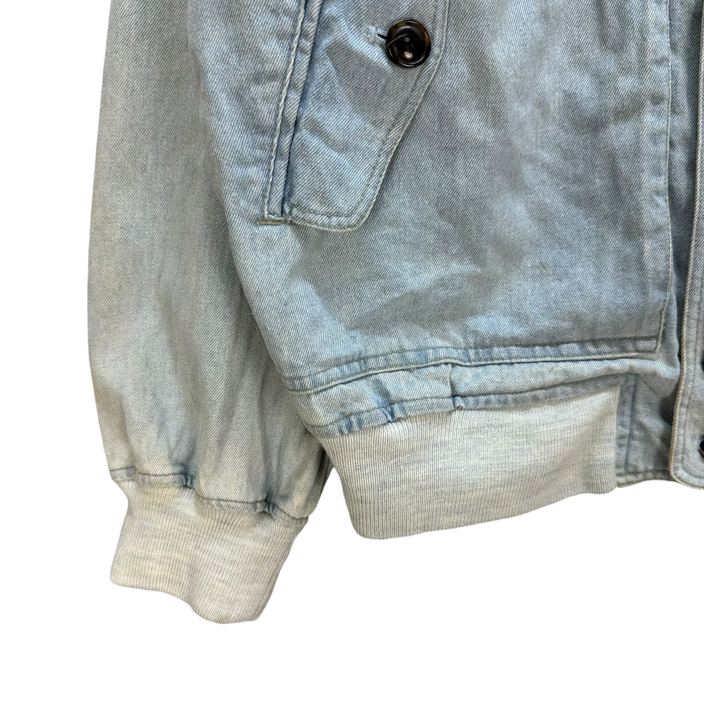 Vintage 90's HORSE POWERS 24 Denim Bomber Jacket #A60-1389 Size US XL / EU 56 / 4 - 4 Thumbnail