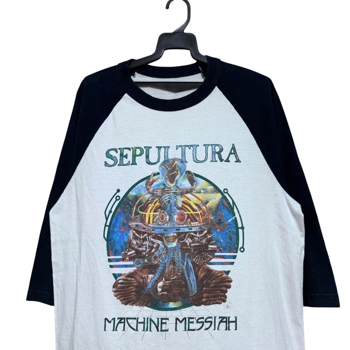 Band Tees Vintage Sepultura Raglan Shirt Machine Messiah Size US M / EU 48-50 / 2 - 3 Thumbnail