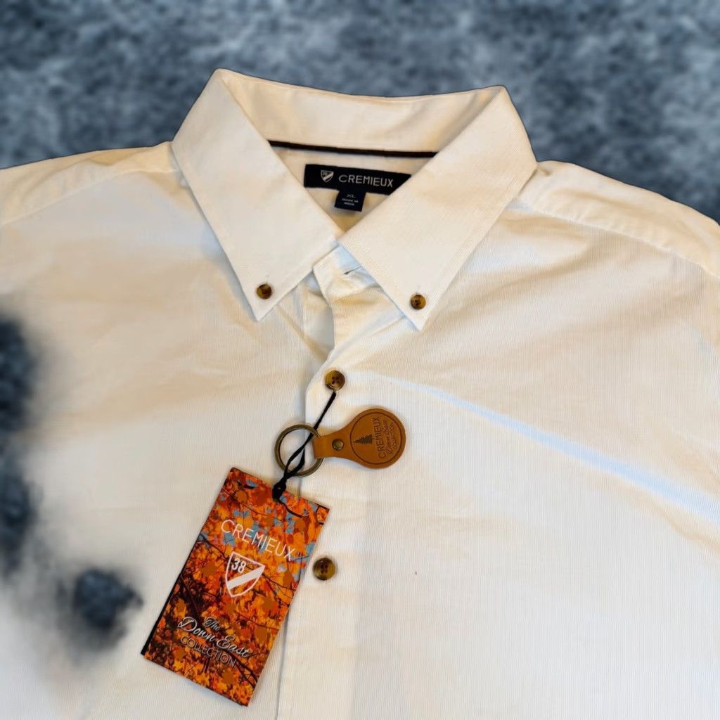 Cremieux Cremieux Down East Mens XL White Landscape Fox Graphic Button-Down Shirt NWT Size US XL / EU 56 / 4 - 1 Thumbnail