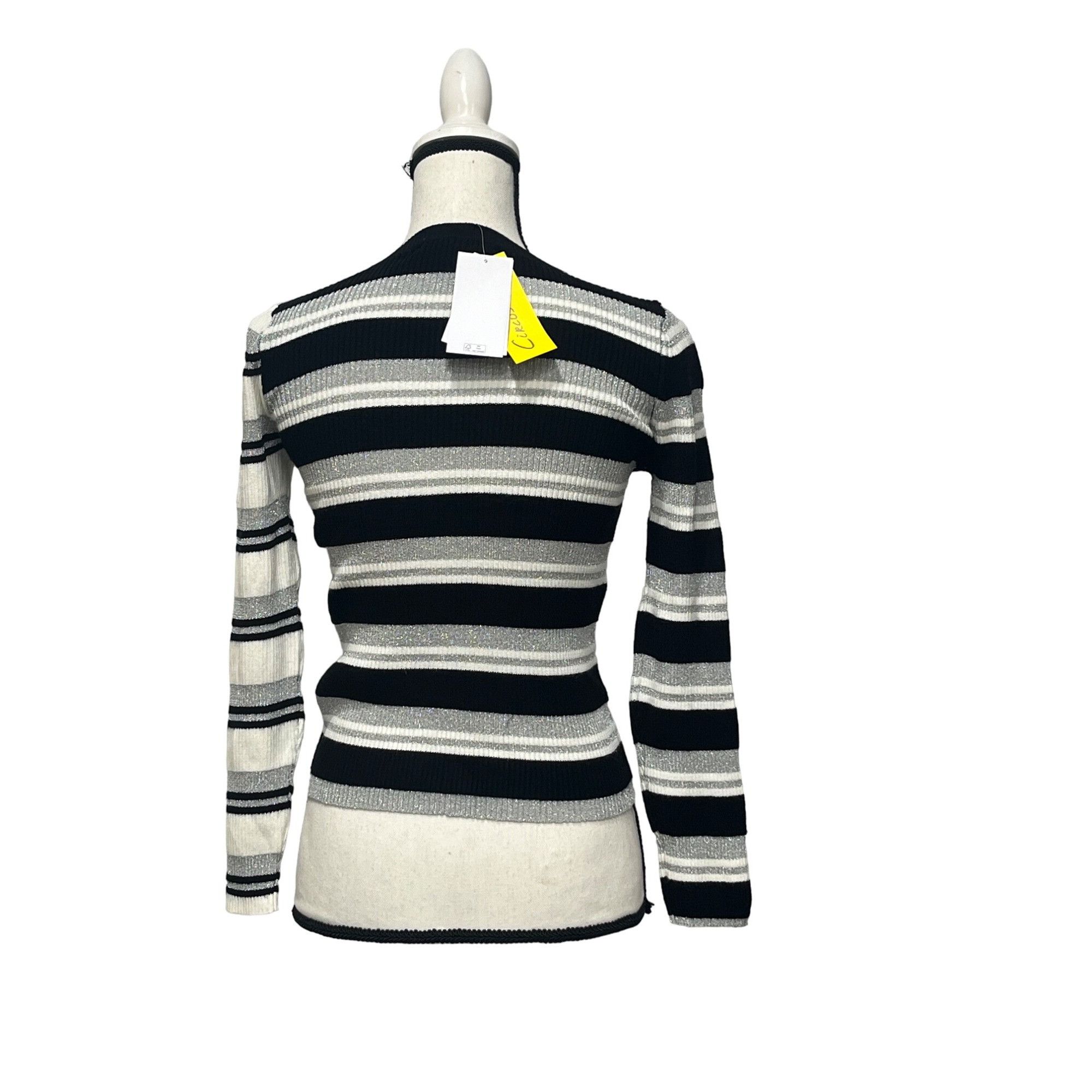 Other Circus NY Women's Colorblock Stripe Rib knit Pullover Sweate Size XS / US 0-2 / IT 36-38 - 4 Thumbnail