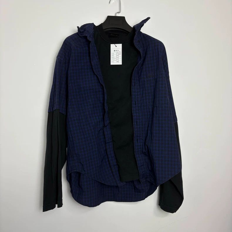 Balenciaga Balenciaga Checked details fake two long-sleeved sweaters Size US S / EU 44-46 / 1 - 1 Thumbnail