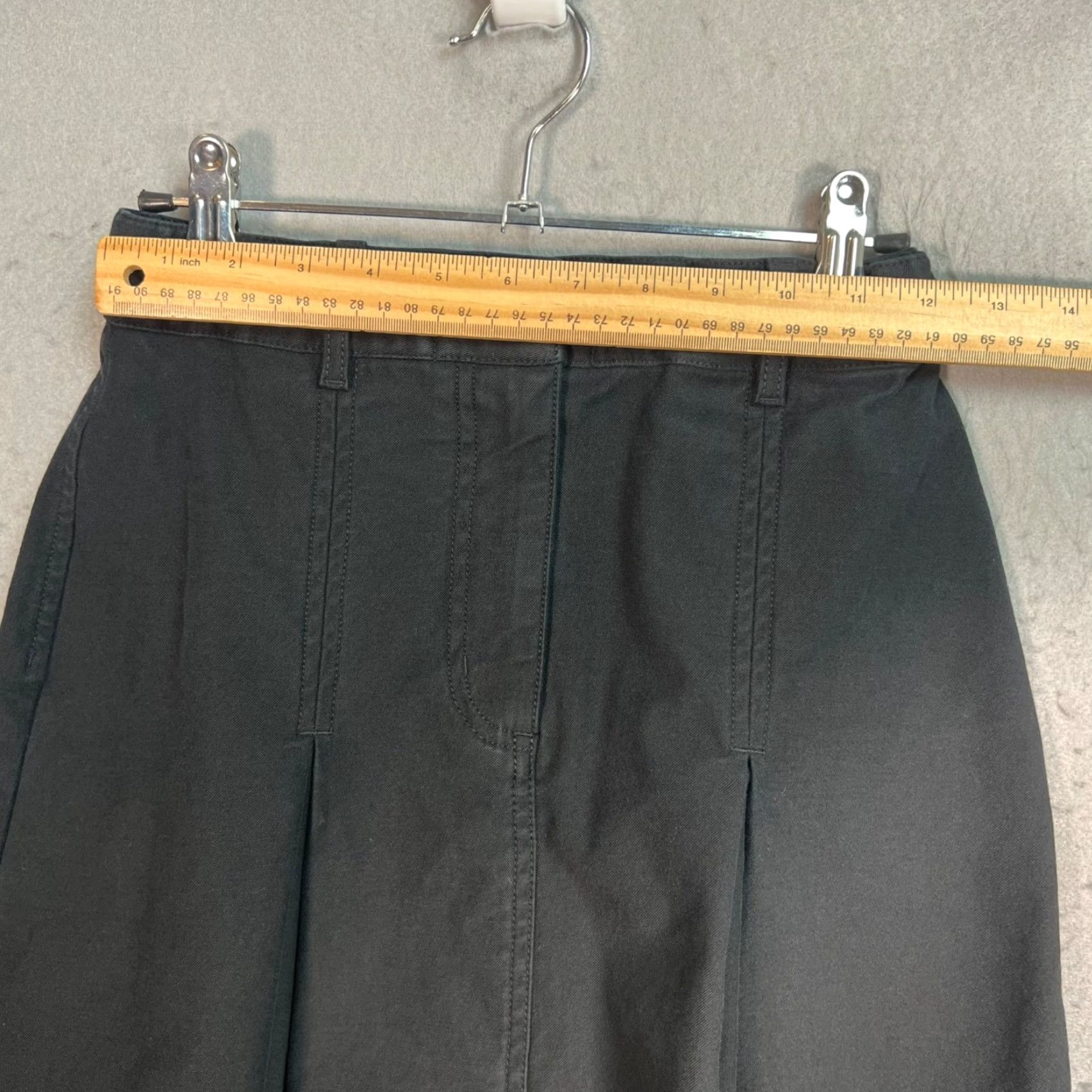 Vintage WILFRED FREE Skirt Womens 2 Black Pleated Short Cotton Lyocell Mini Dresswear S2 Black Womens Size 26" / US 2 / IT 38 - 6 Thumbnail