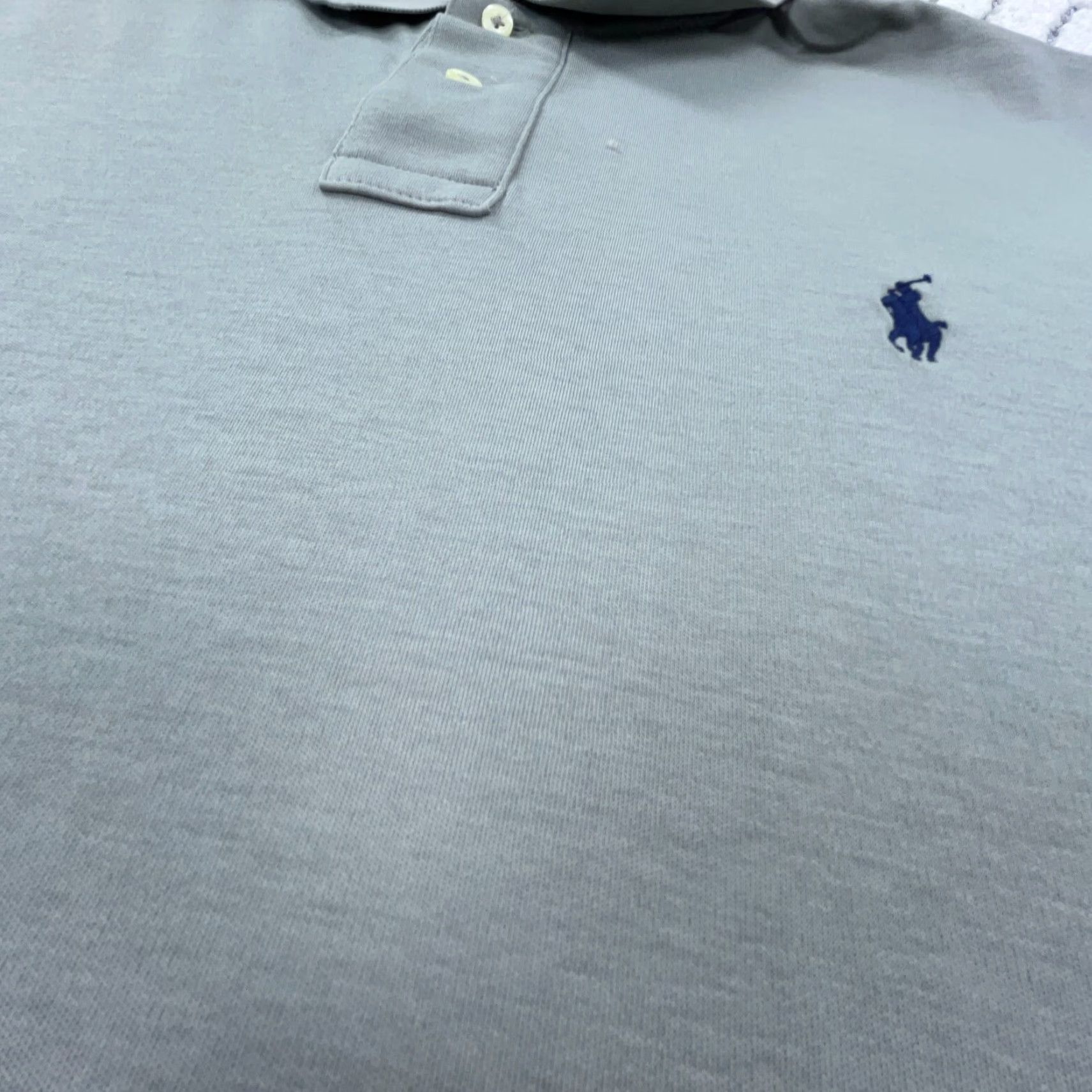Polo Ralph Lauren Ralph Lauren Polo Shirt Men XL Gray Blue Pony Fine Soft Cotton Golf Preppy Size US XL / EU 56 / 4 - 4 Thumbnail