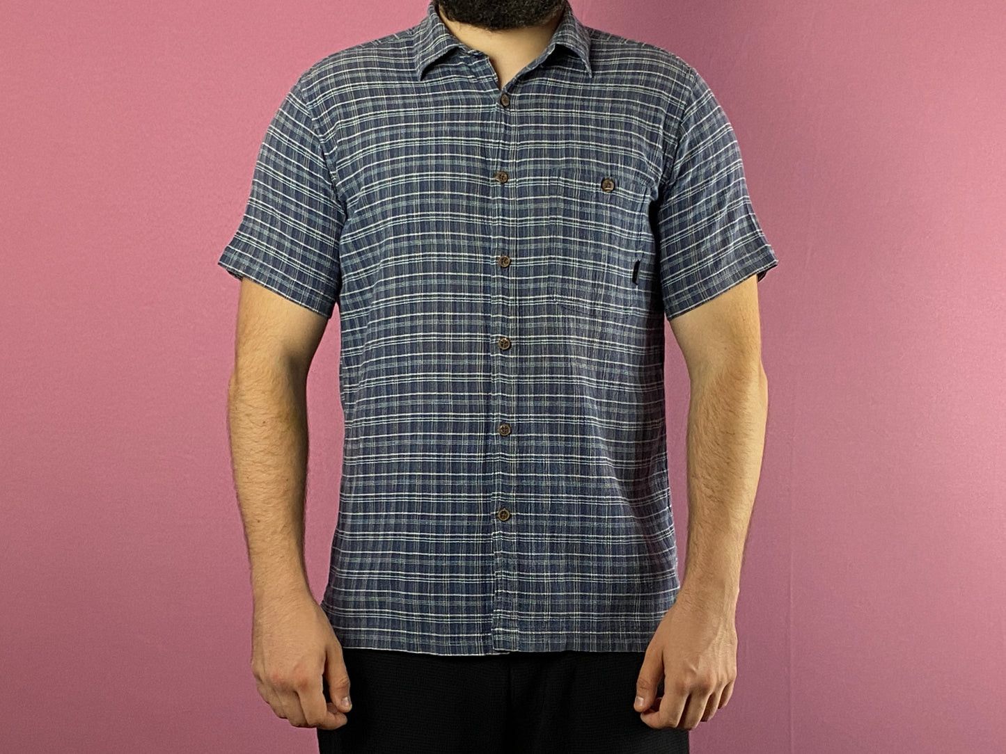 Patagonia × Vintage Patagonia Vintage Men's Trekking Plaid Short Sleeve Shirt -M Size US M / EU 48-50 / 2 - 4 Thumbnail