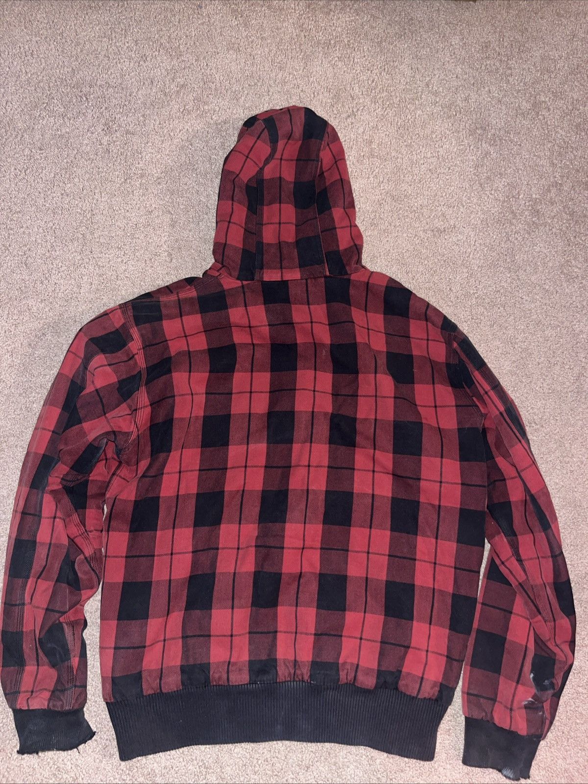 Carhartt Vintage Rare Carhartt J260 DKR Red Black Plaid Jacket Size US M / EU 48-50 / 2 - 5 Thumbnail