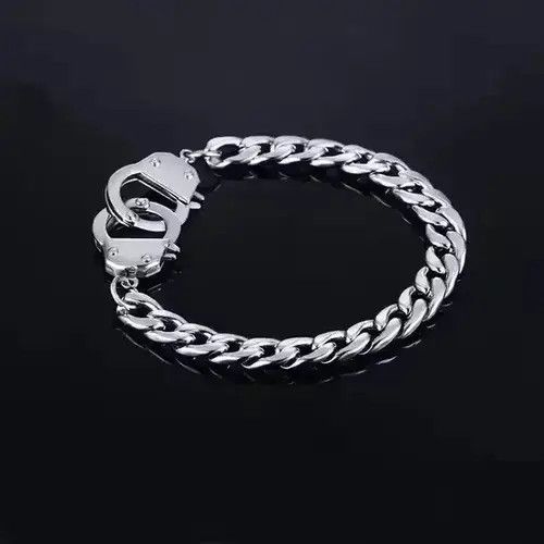 Archival Clothing x Jewelry Cuff Bracelet in Silver, Men's