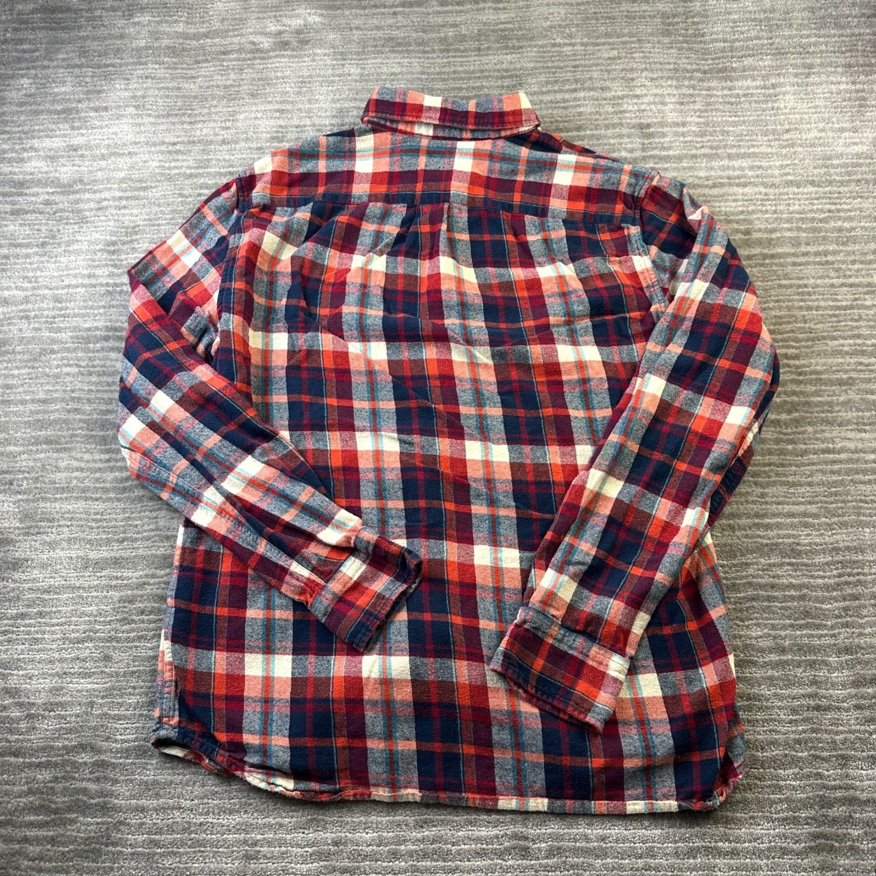 J.Crew J Crew Shirt Mens Large Red Flannel Button Up Slim Plaid Size US L / EU 52-54 / 3 - 2 Thumbnail