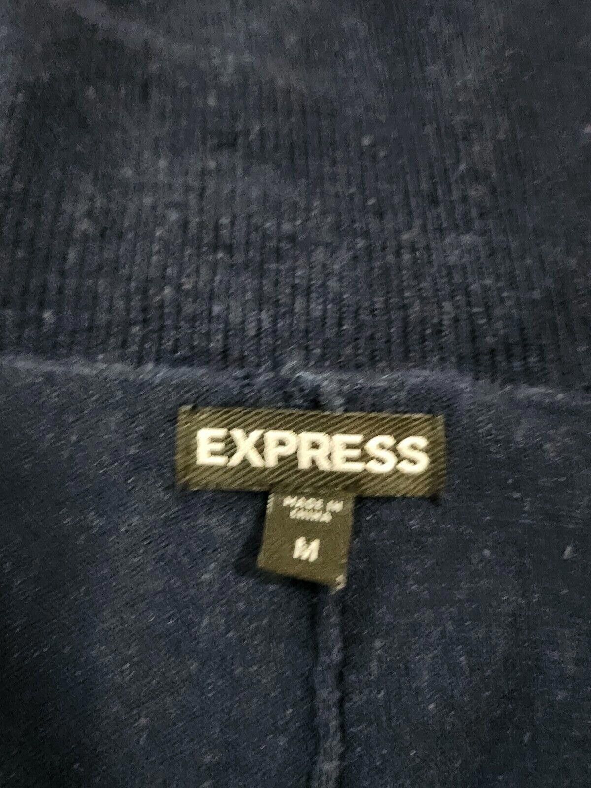 Express Express Sweater Dress Blue Belted Medium 3/4 Sleeve Size M / US 6-8 / IT 42-44 - 3 Thumbnail