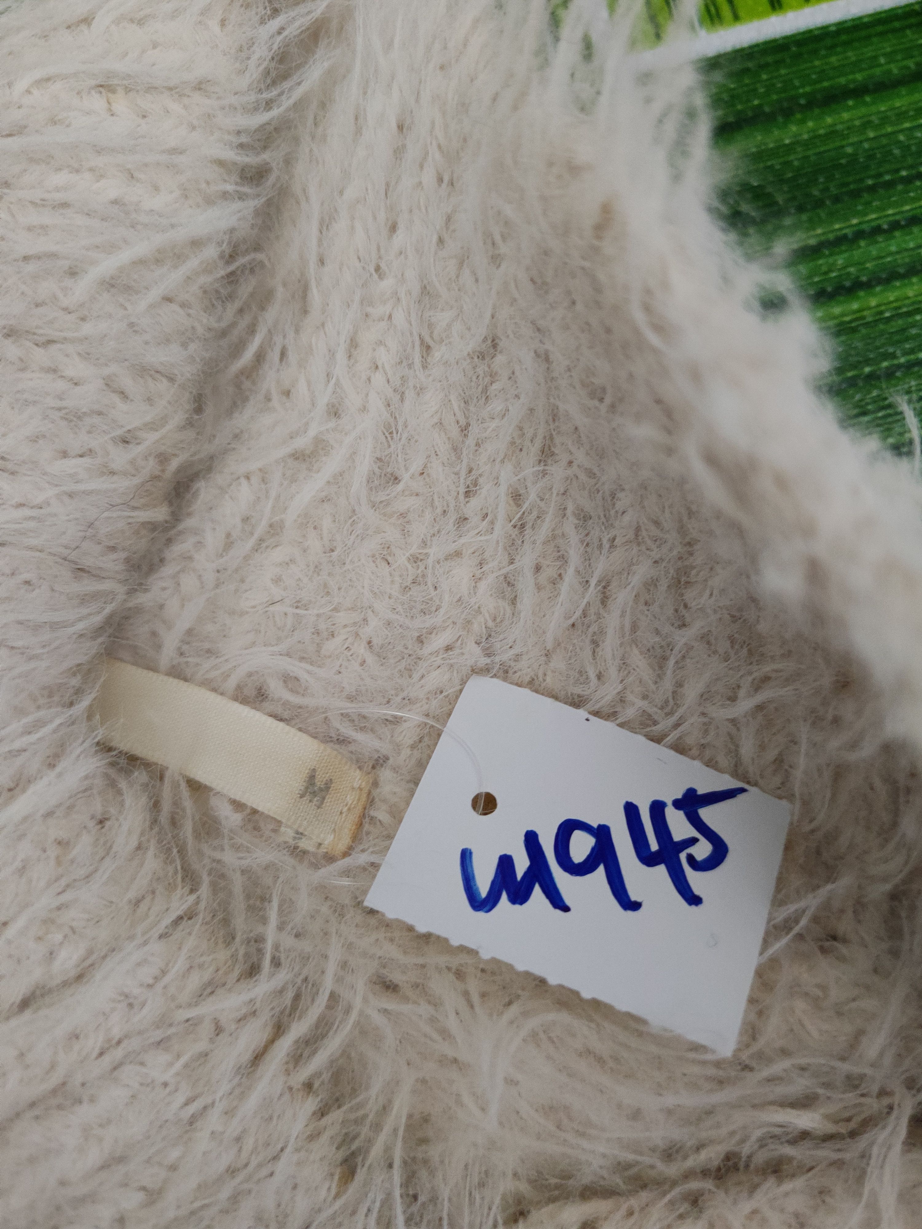 GU × Vintage GU Beige Shag Shaggy Fur Mohair Knitwear #W1945 Size M / US 6-8 / IT 42-44 - 12 Thumbnail