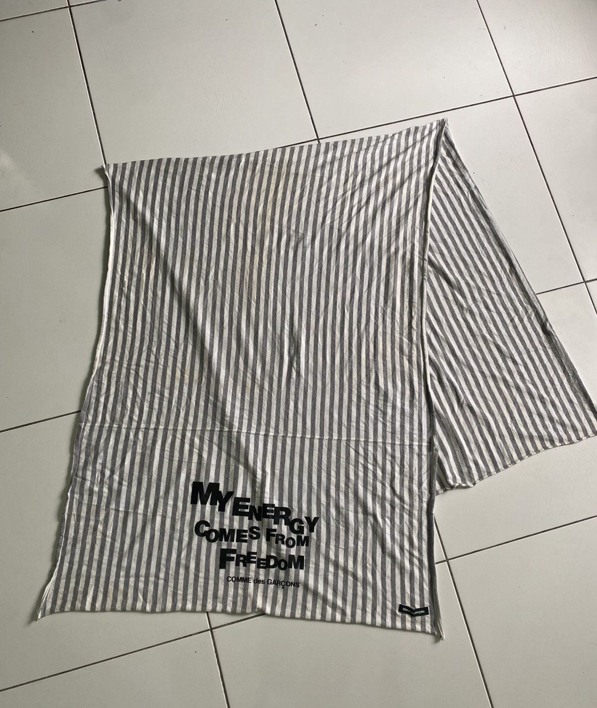 CDG by Comme des Garcons Printed Stripe Stole Grey white CDG CDG CDG Size ONE SIZE - 1 Thumbnail