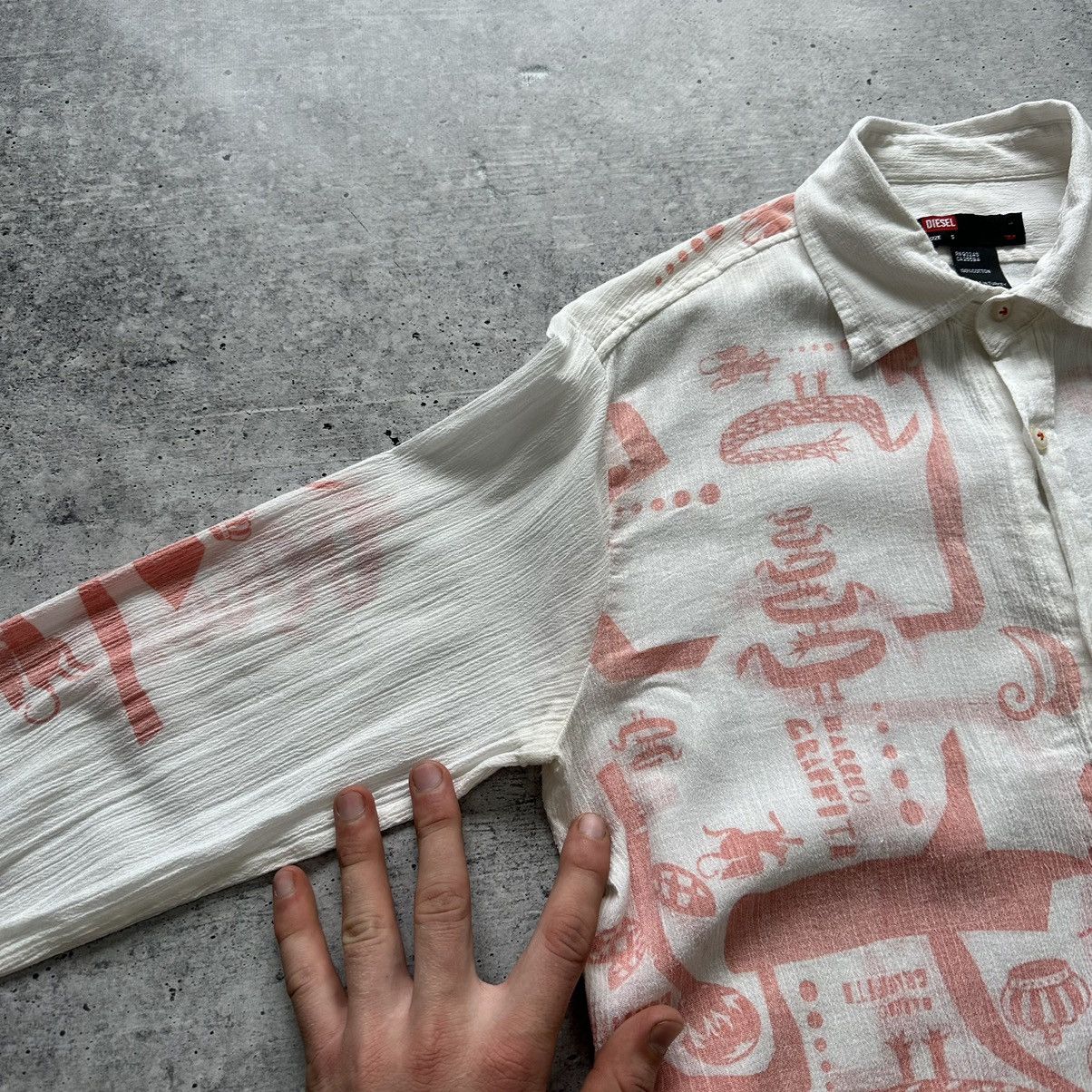 Diesel Vintage Diesel Inside Out Avandgard Style Shirt White Size US M / EU 48-50 / 2 - 6 Thumbnail
