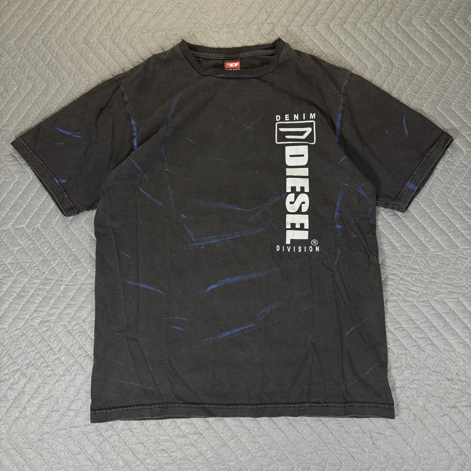 Diesel Y2K Diesel T Shirt Mens Medium Black Denim Division Size US M / EU 48-50 / 2 - 1 Thumbnail