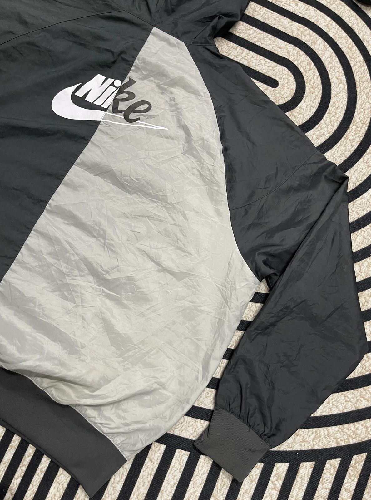 Nike 2000s NIKE RUNNING HOODIE WINDBREAKER 2 TONE Size US XXL / EU 58 / 5 - 12 Thumbnail