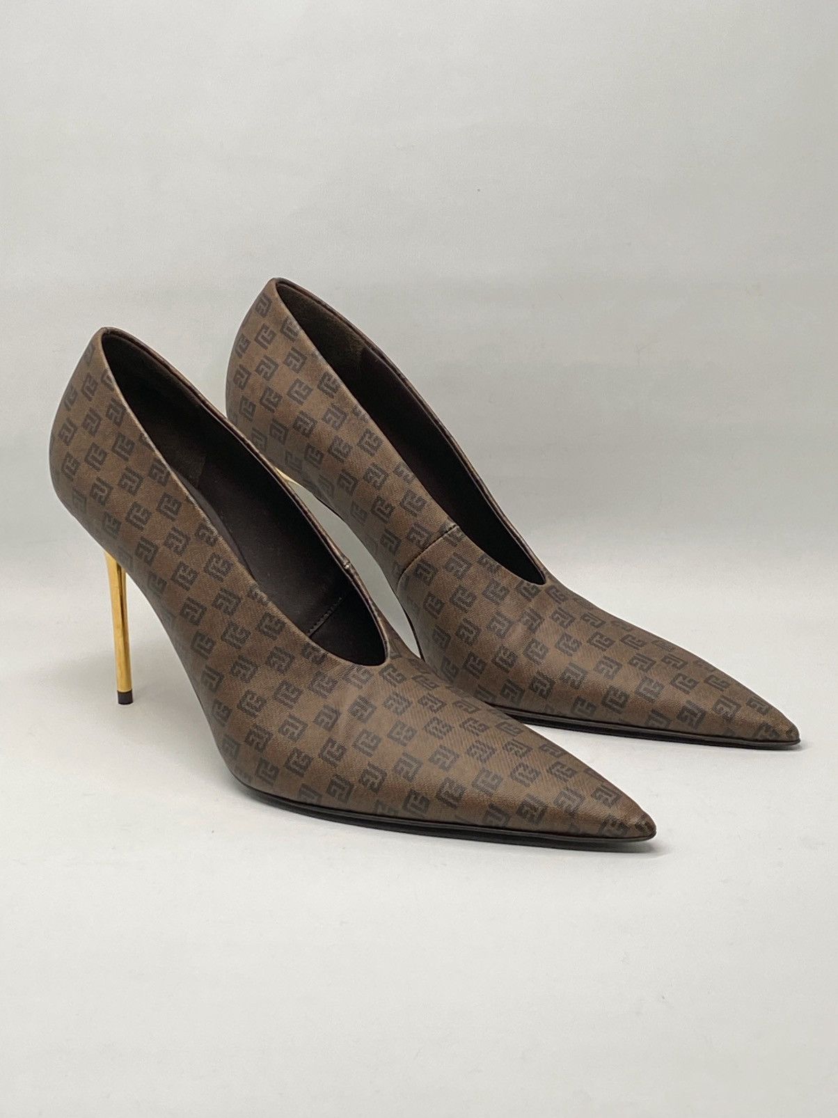 Balmain Balmain Clara-Mini Monogram Pumps size 37.5 Size US 7.5 / IT 37.5 - 6 Thumbnail