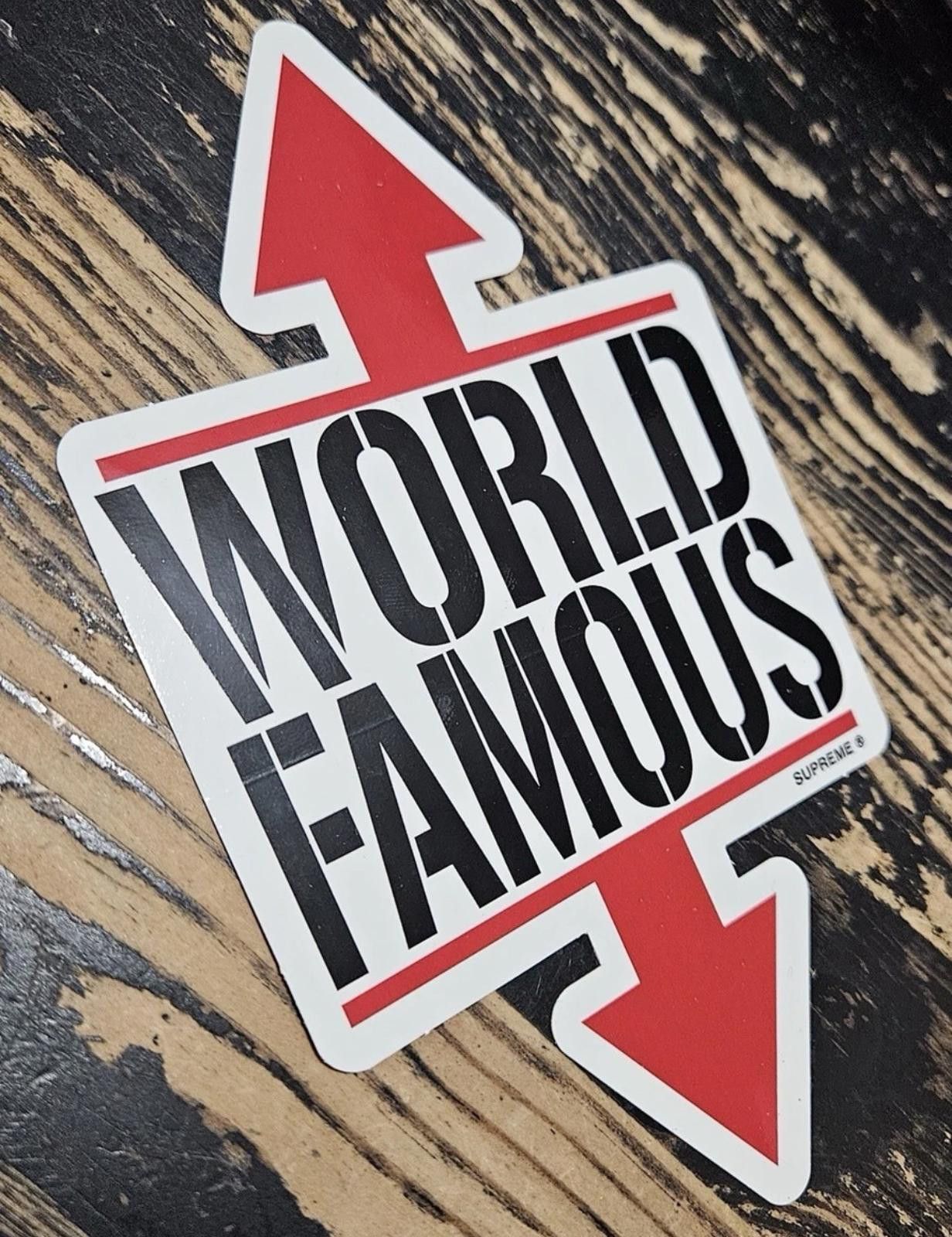 Supreme New Supreme World Famous Sticker SS26 + FREE SURPRISE | Grailed