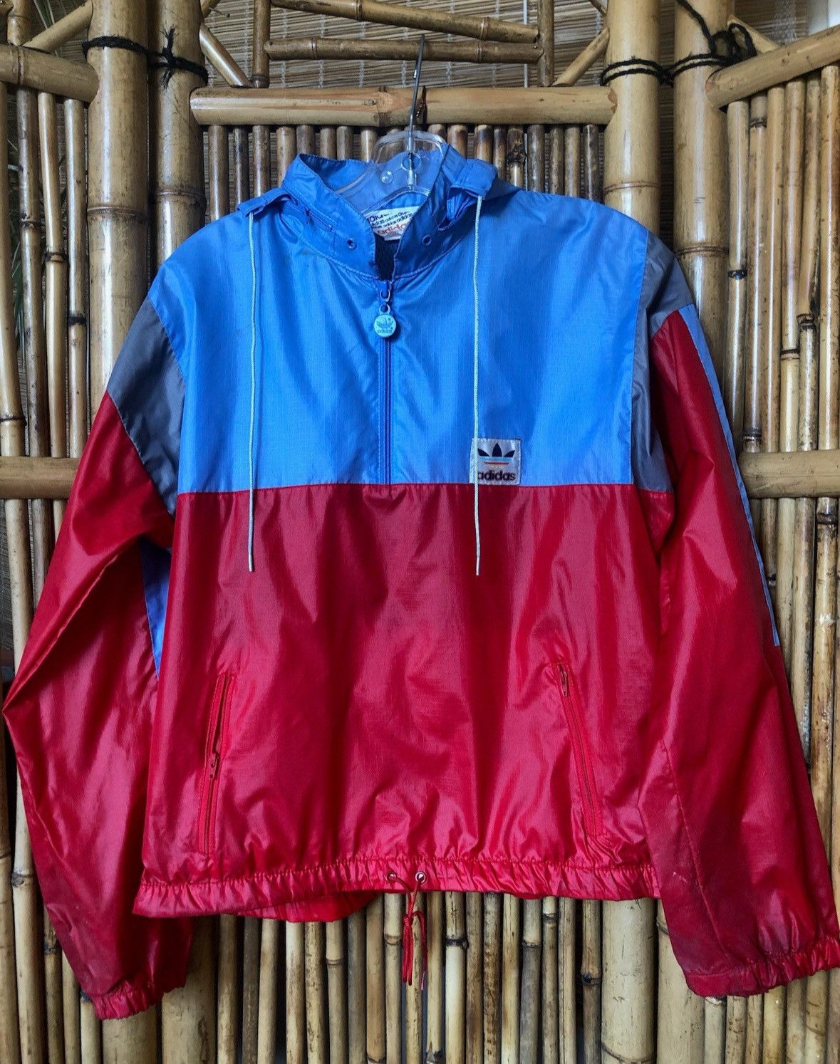Adidas × Vintage Vintage 1980s Adidas Trefoil Windbreaker Size US M / EU 48-50 / 2 - 1 Thumbnail