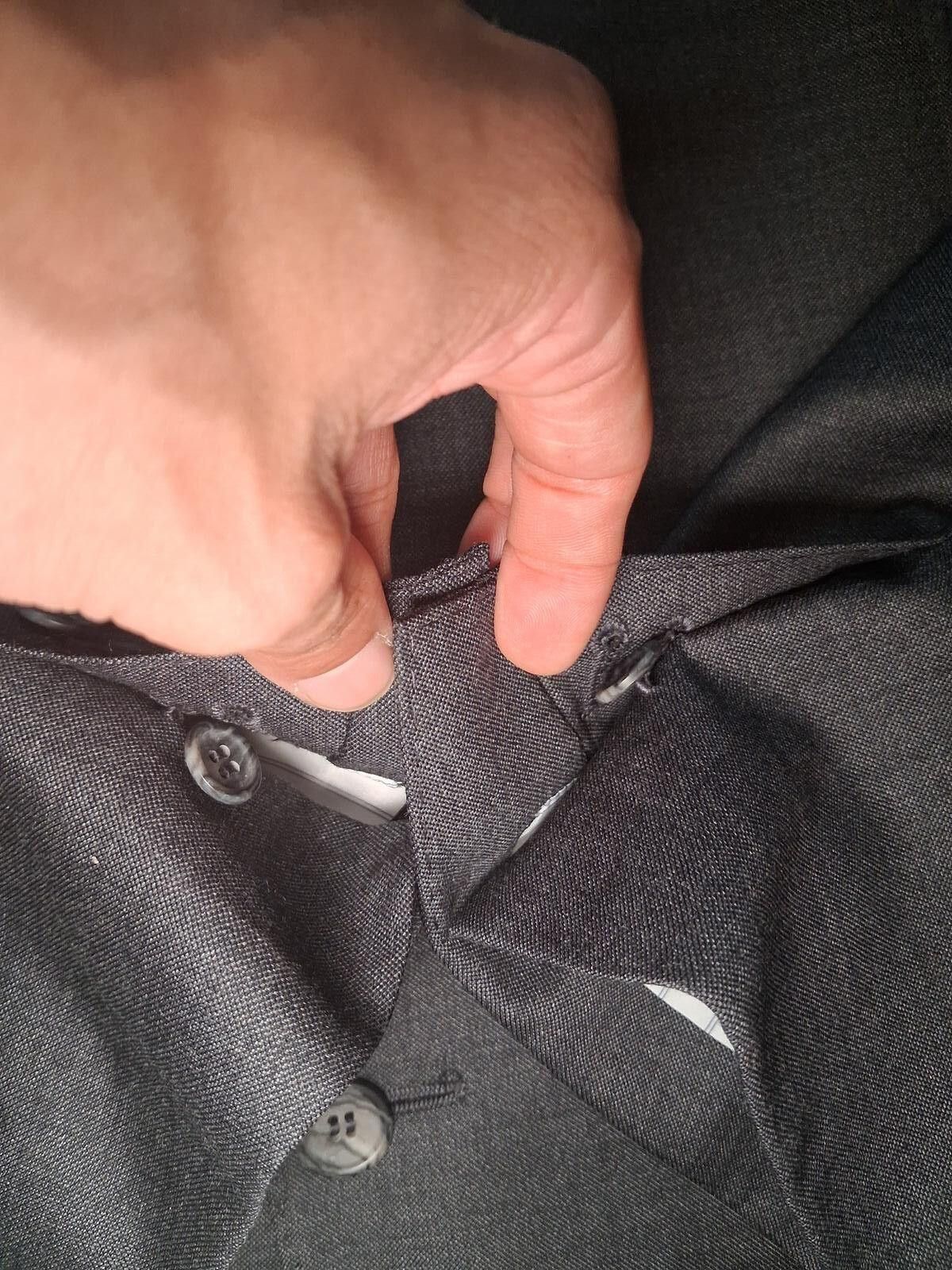 Suitsupply Suitsupply Vitale Sport Coat 50S Gray Wool Sharkskin Size 40R - 9 Thumbnail