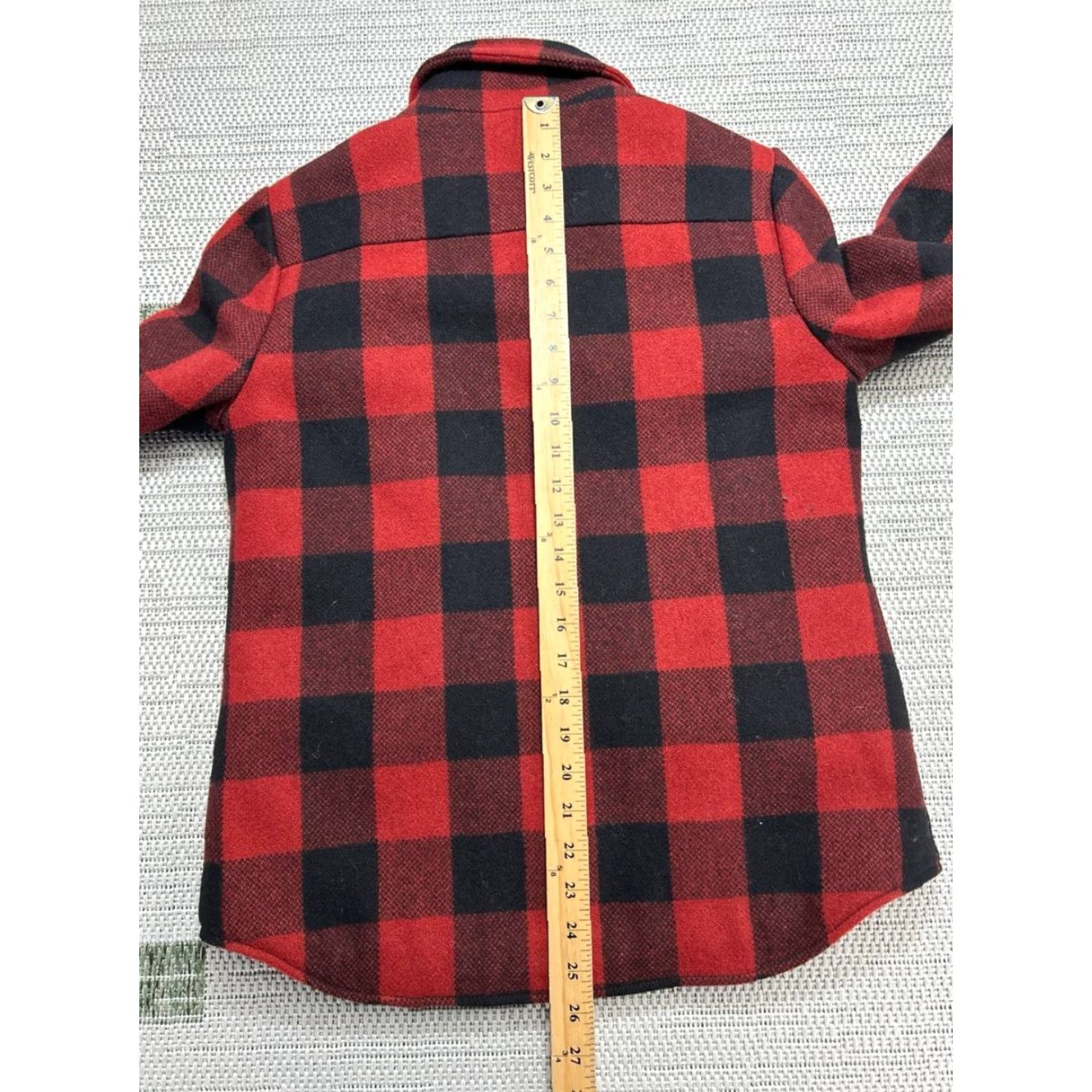J.Crew J.CREW Jacket Womens 6 Red Black Flannel Wool Blend Coat Size M / US 6-8 / IT 42-44 - 6 Thumbnail