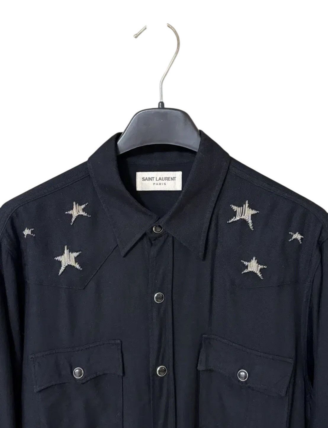 Saint Laurent Paris Saint Laurent 16AW Chain Star Shirt Size US S / EU 44-46 / 1 - 3 Thumbnail