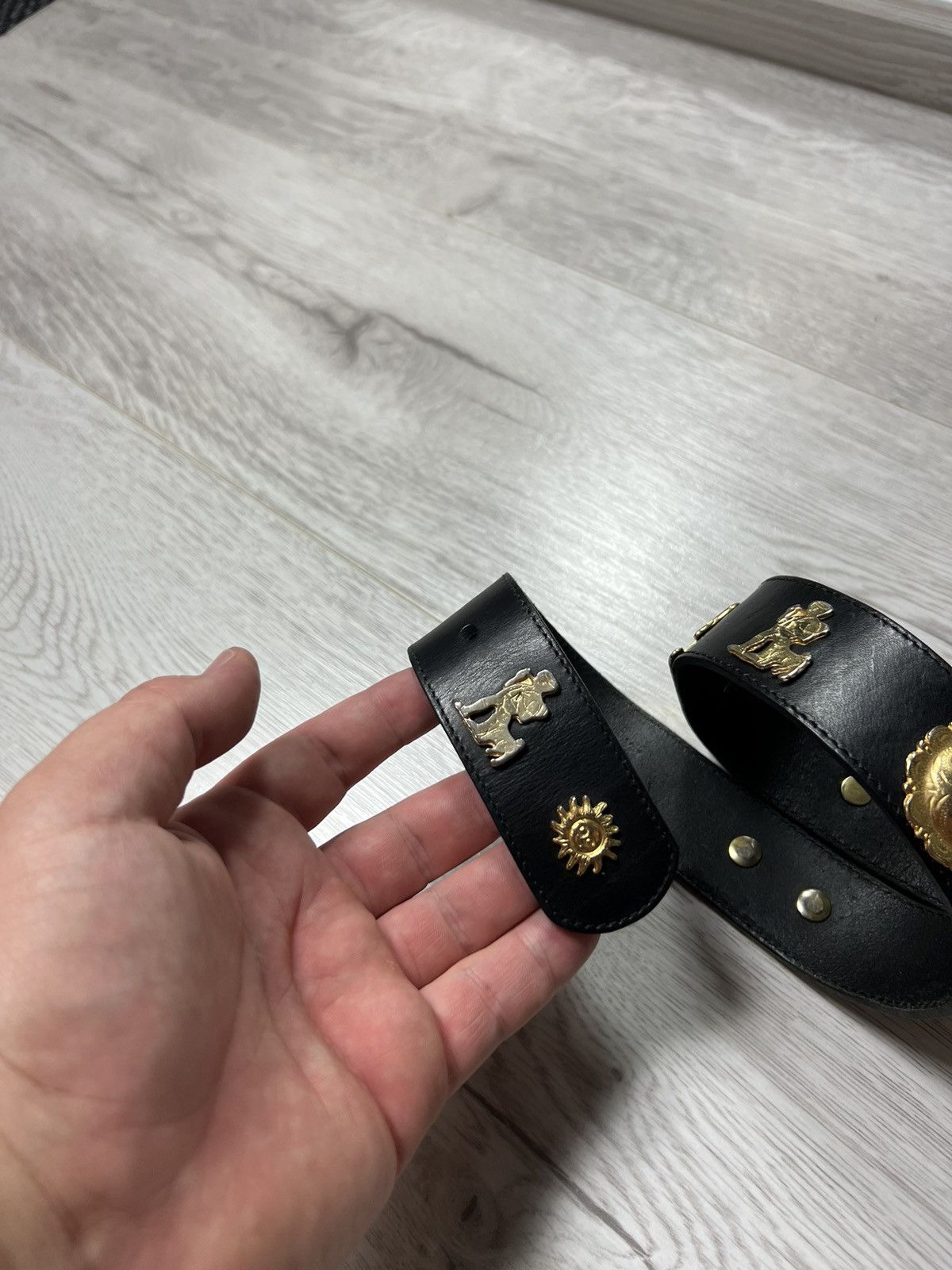 Etro Vintage Etro Cows Ethnic Black Leather Belt Monogram Size ONE SIZE - 2 Thumbnail