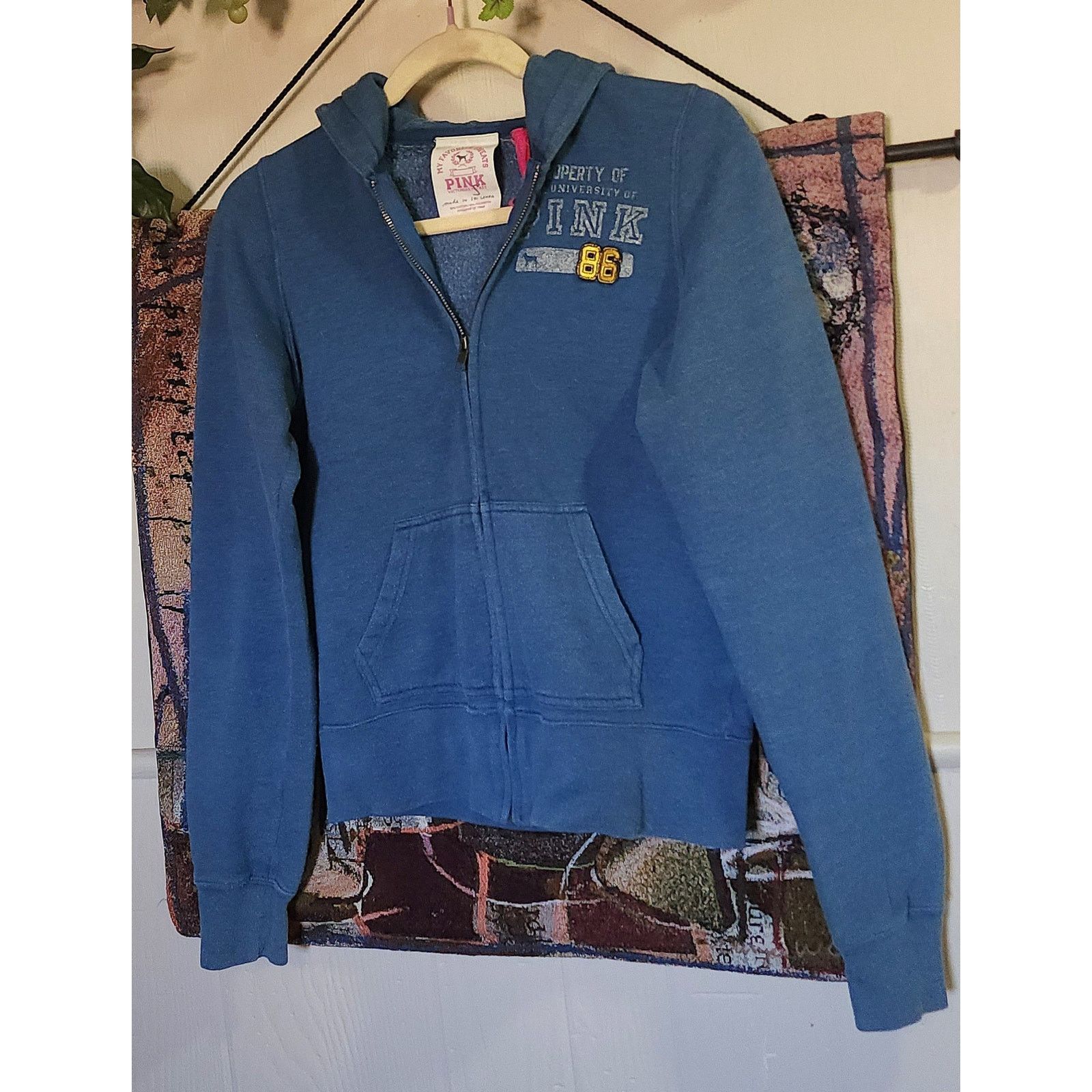 Victoria's Secret Vintage Pink Victoria Secret Full Zip Hoodie blue Size Small Size S / US 4 / IT 40 - 2 Thumbnail