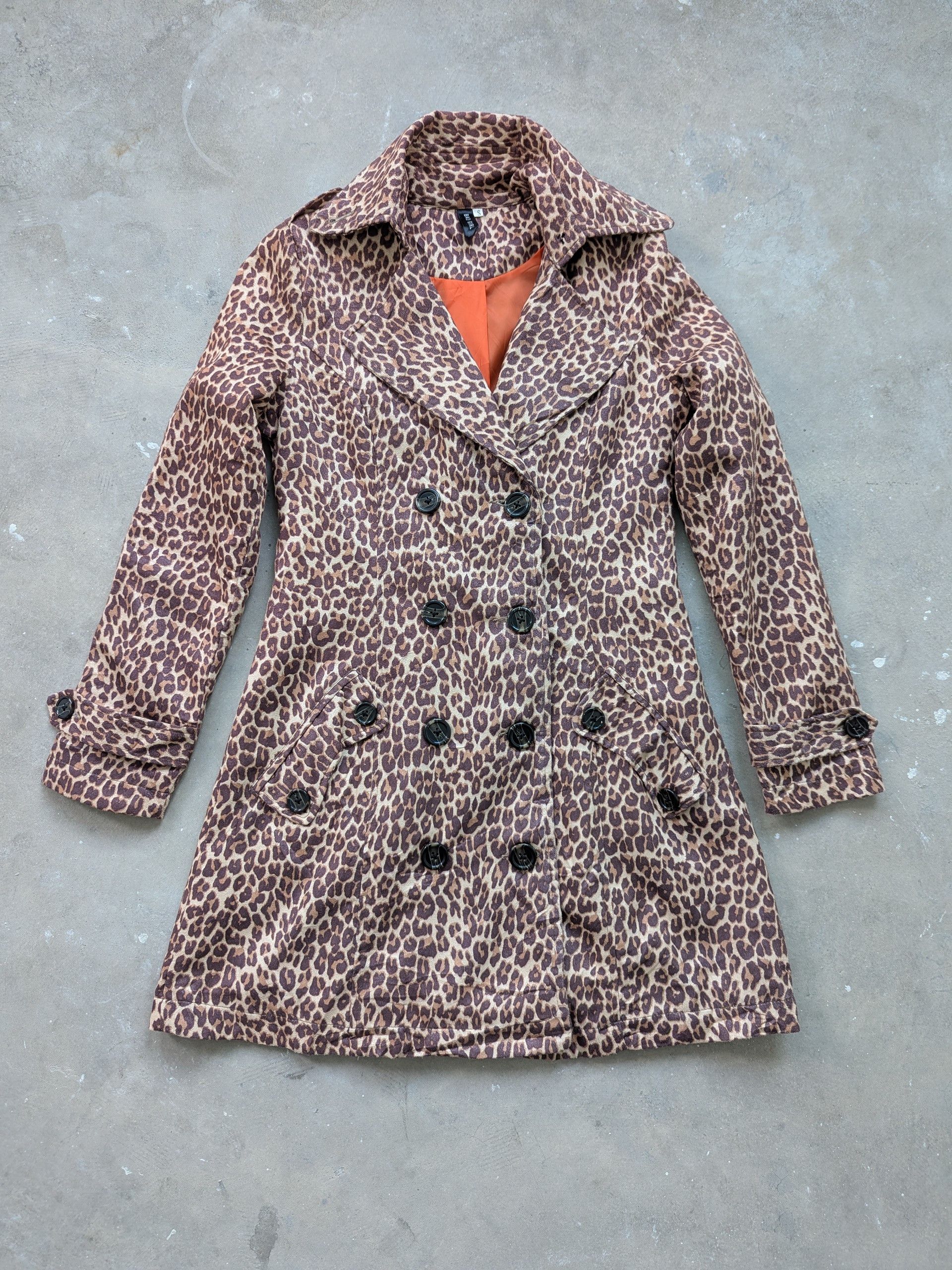Japanese Brand × Le Grande Bleu (L.G.B.) × Vintage Vintage Leopard Patterned Trench Coat by Bad Girl Size S / US 4 / IT 40 - 1 Thumbnail